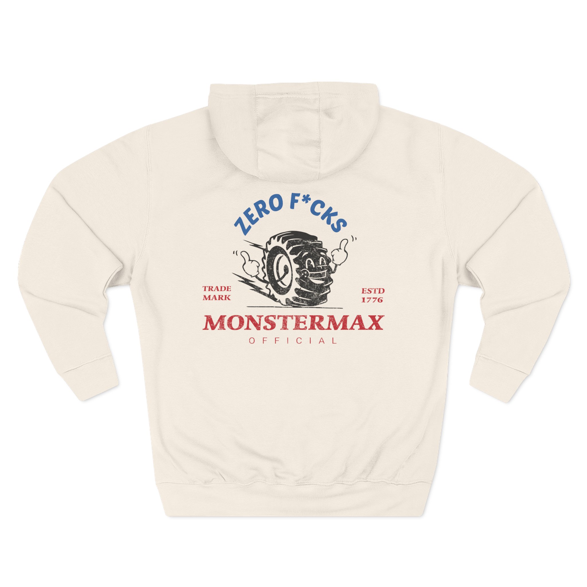 Monstermax Zero Fucks Three-Panel Fleece Hoodie