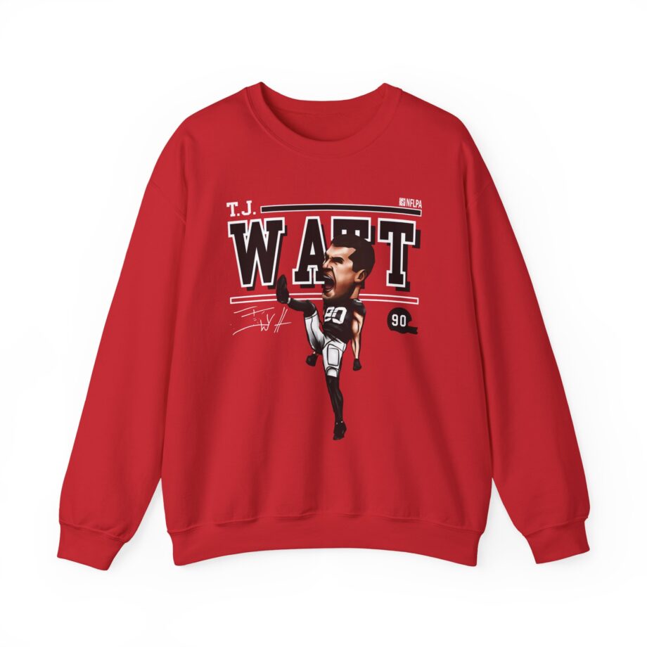 Tj Watt Cartoon Unisex Heavy Blend™ Crewneck Sweatshirt