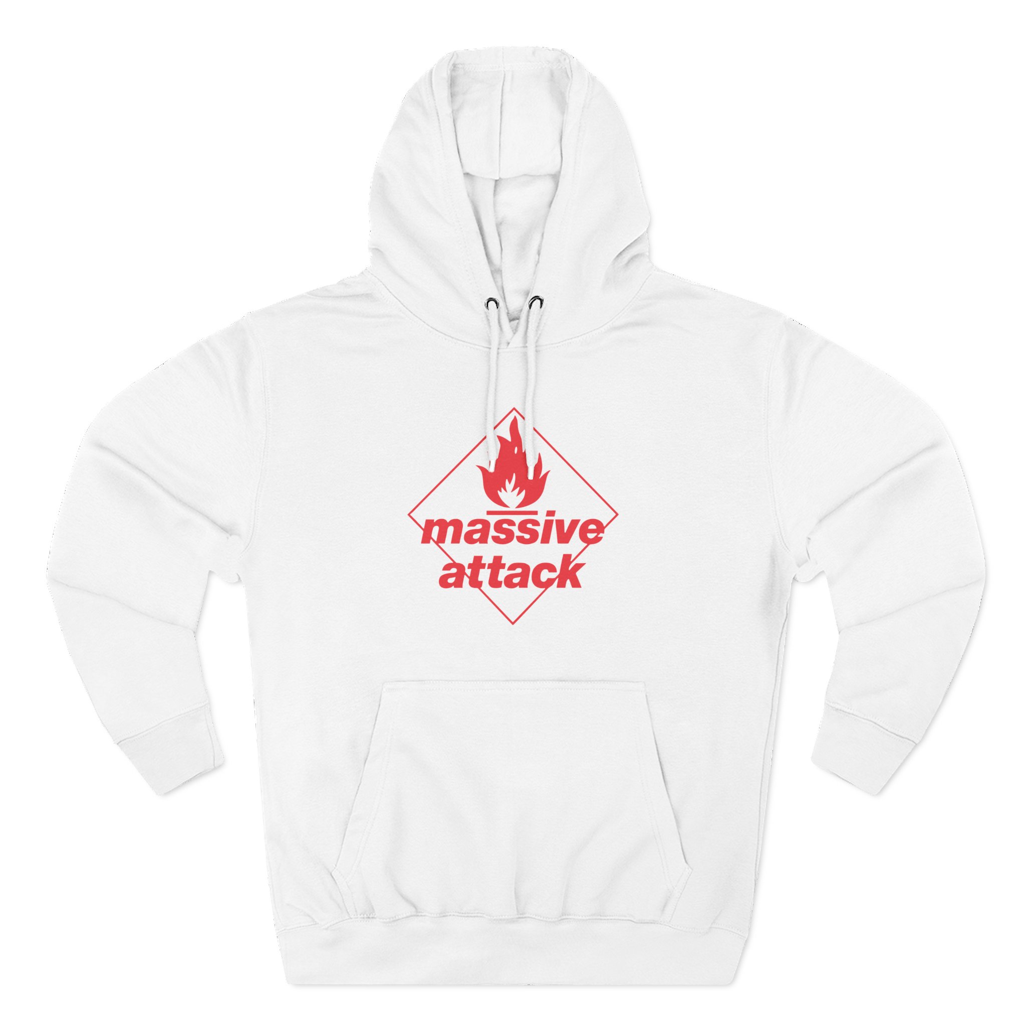 Massive Attack Blue Lines Red Logo Three-Panel Fleece Hoodie