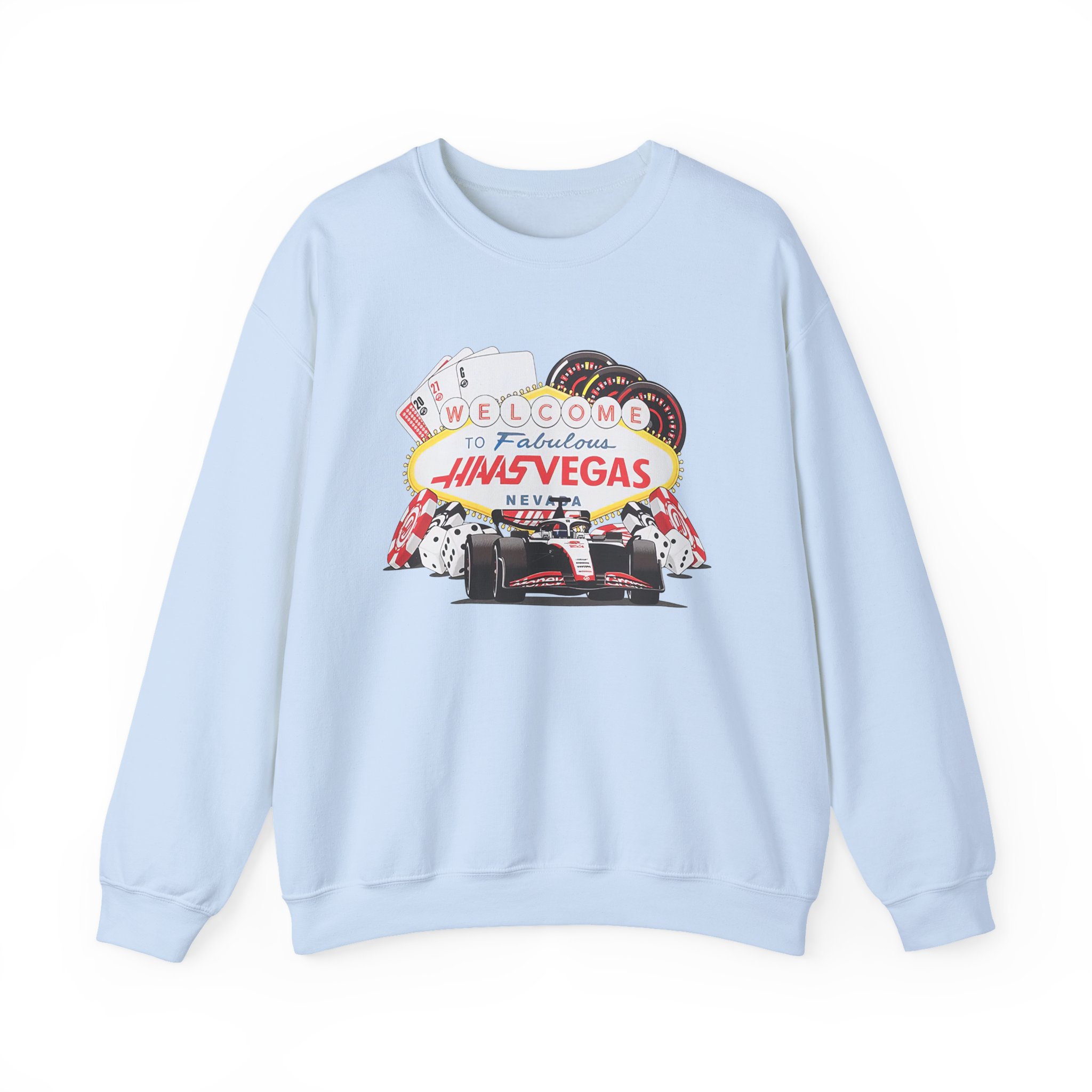 Haas F1 Las Vegas Gp Unisex Heavy Blendâ„¢ Crewneck Sweatshirt