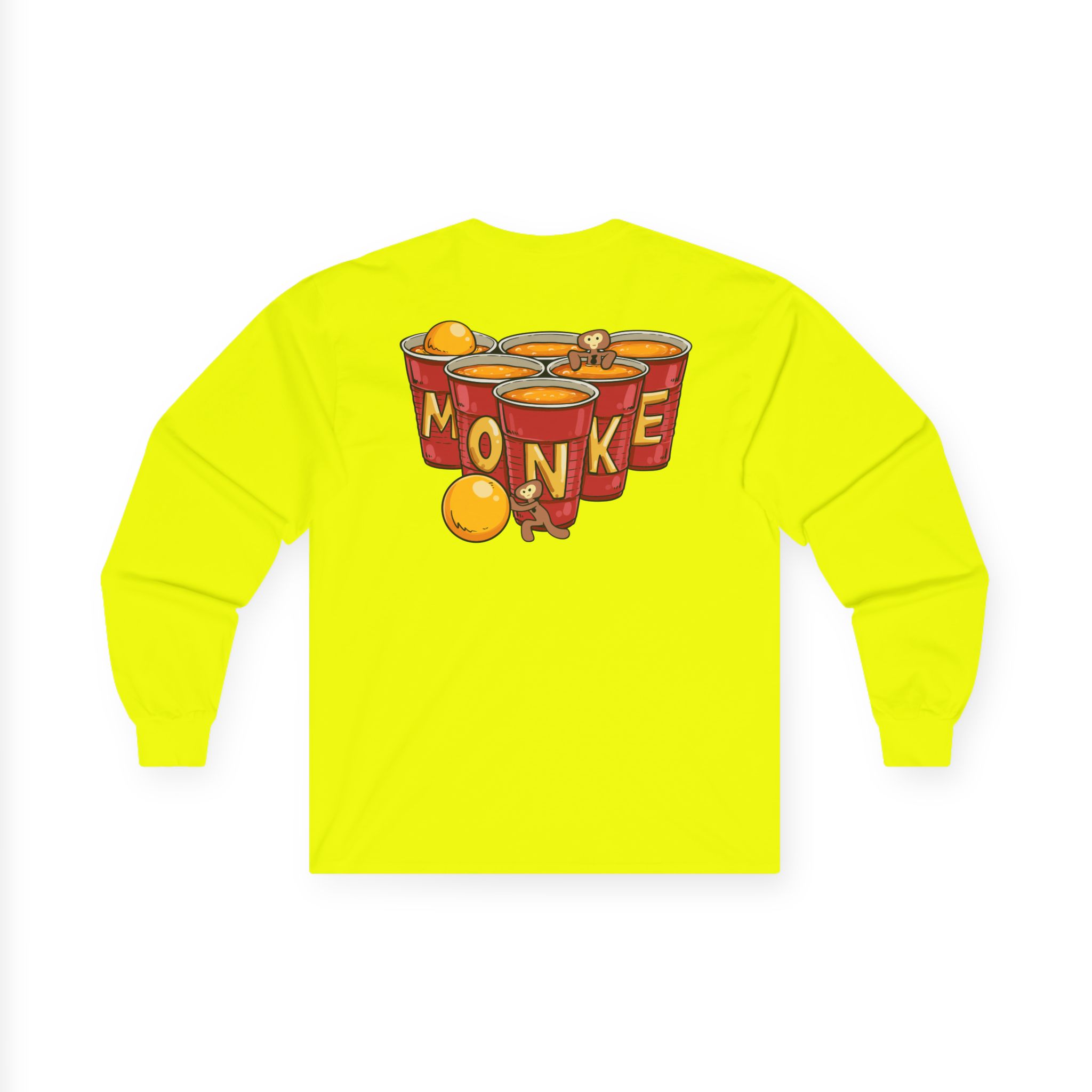 Spoonkidv Monke Pong Unisex Ultra Cotton Long Sleeve Tee