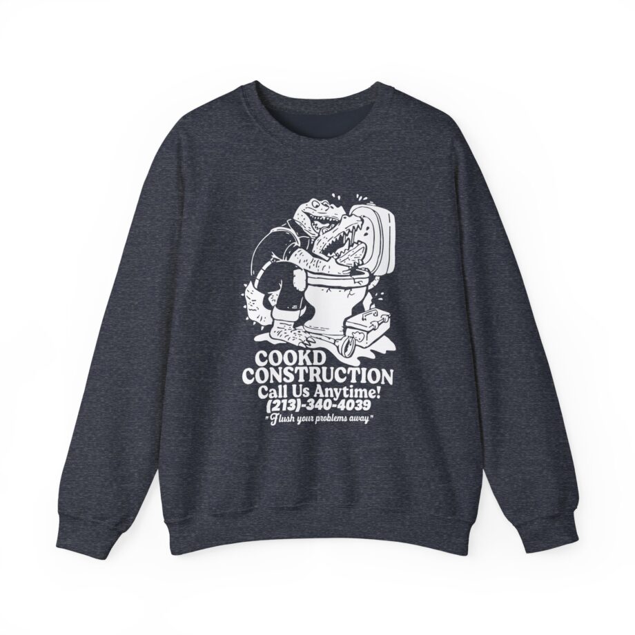 Lazarbeam  Cookd Construction Call Us Anytime Unisex Heavy Blend™ Crewneck Sweatshirt
