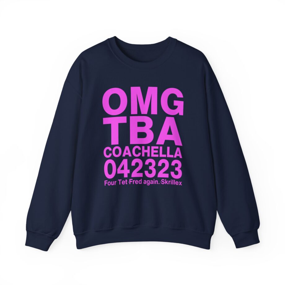 Skrillex OMG ТВА COACHELLA 042323 Four Tet. Fred again Unisex Heavy Blend™ Crewneck Sweatshirt