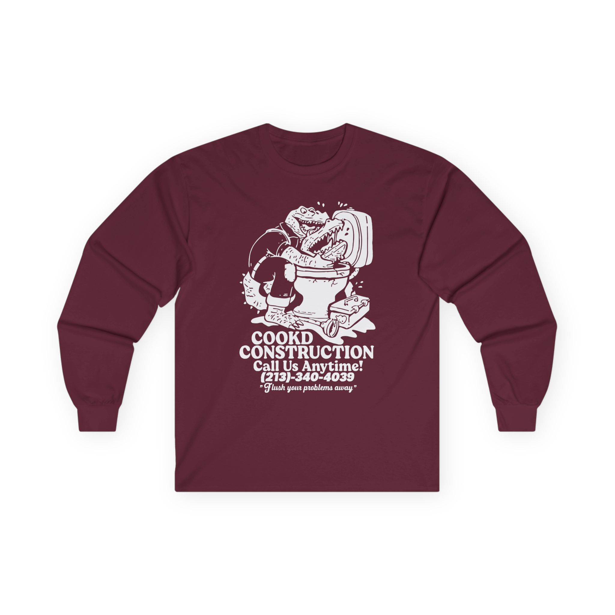 Lazarbeam  Cookd Construction Call Us Anytime Unisex Ultra Cotton Long Sleeve Tee