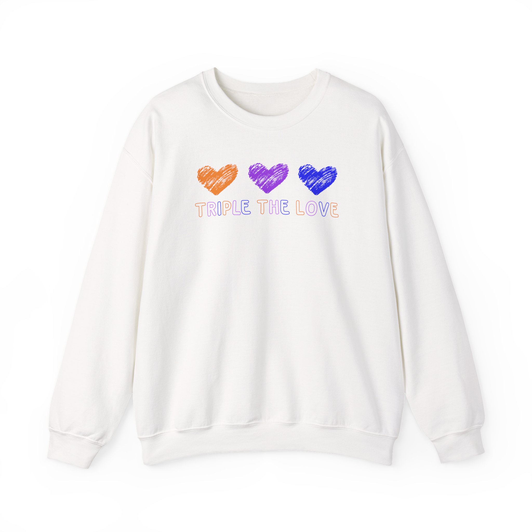 Fresh Love Triple the Love Unisex Heavy Blendâ„¢ Crewneck Sweatshirt