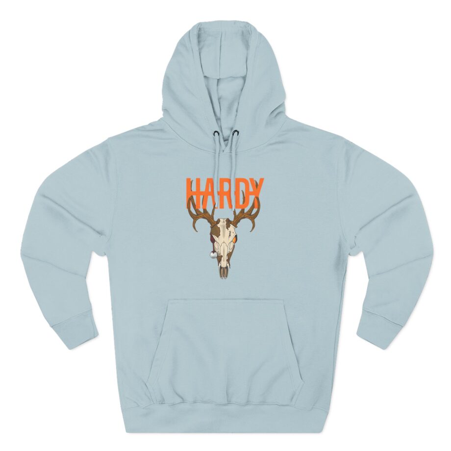 Hardy Deer Skull Three-Panel Fleece Hoodie