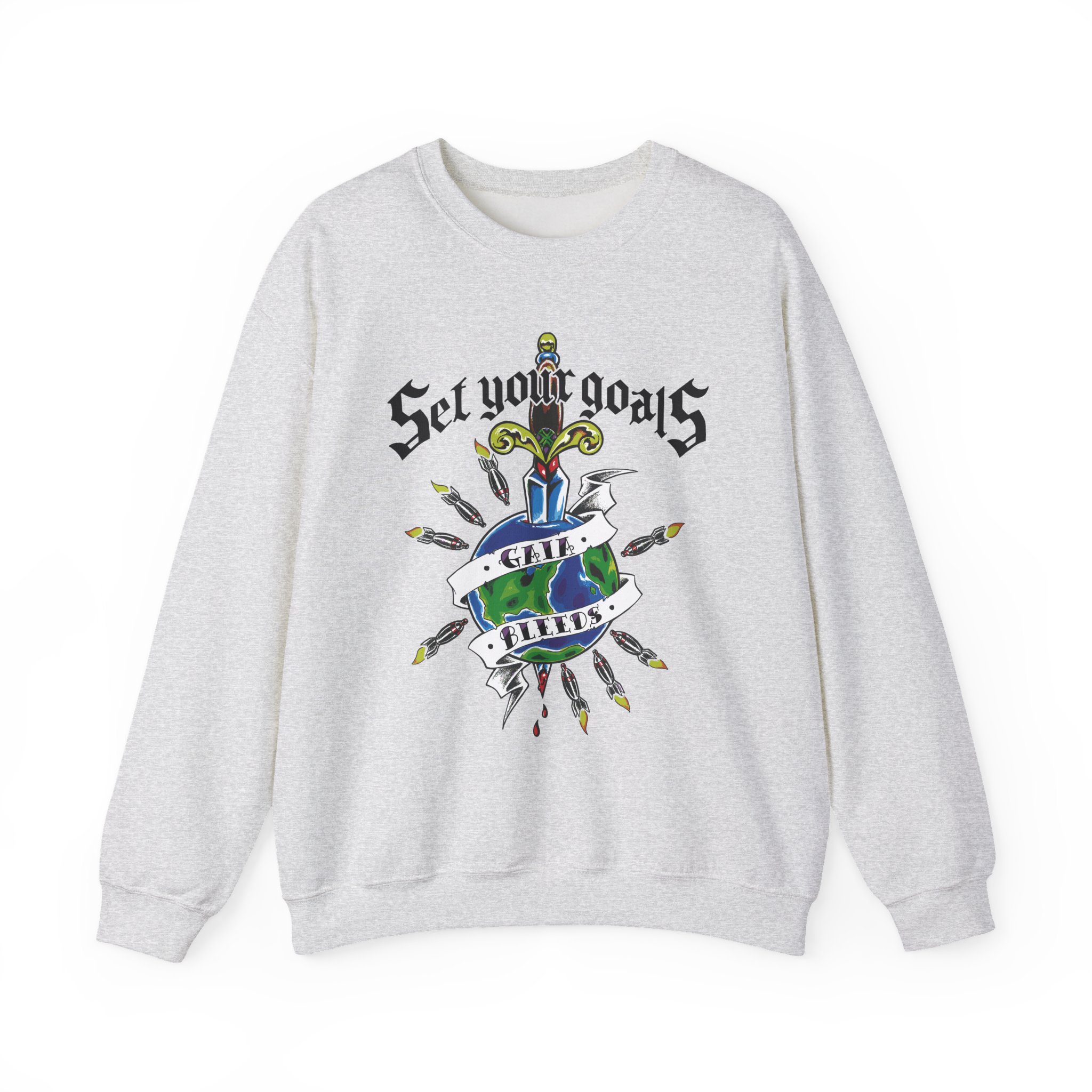 Set Your Goals Gaia Bleeds Unisex Heavy Blendâ„¢ Crewneck Sweatshirt