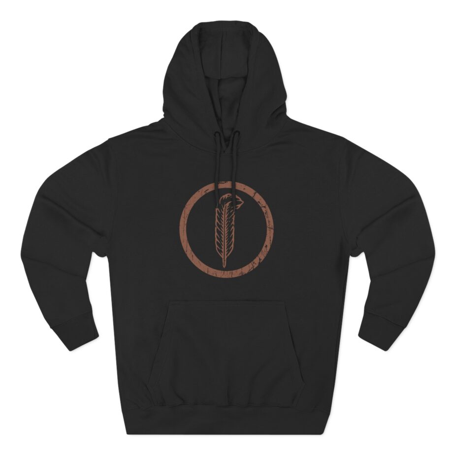 Robert Plant Distressed Feather Logo Three-Panel Fleece Hoodie
