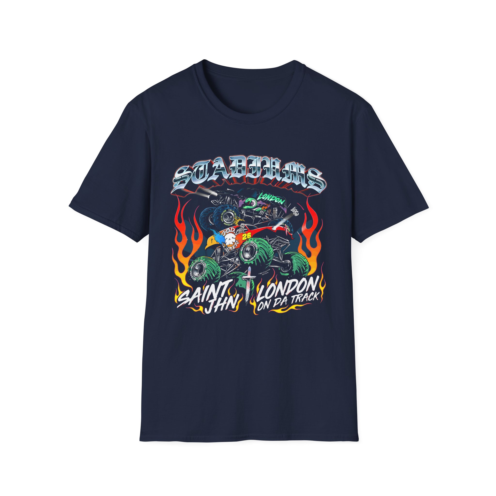Saint Jhn Stadiums With London on Da Track Unisex Softstyle T-Shirt