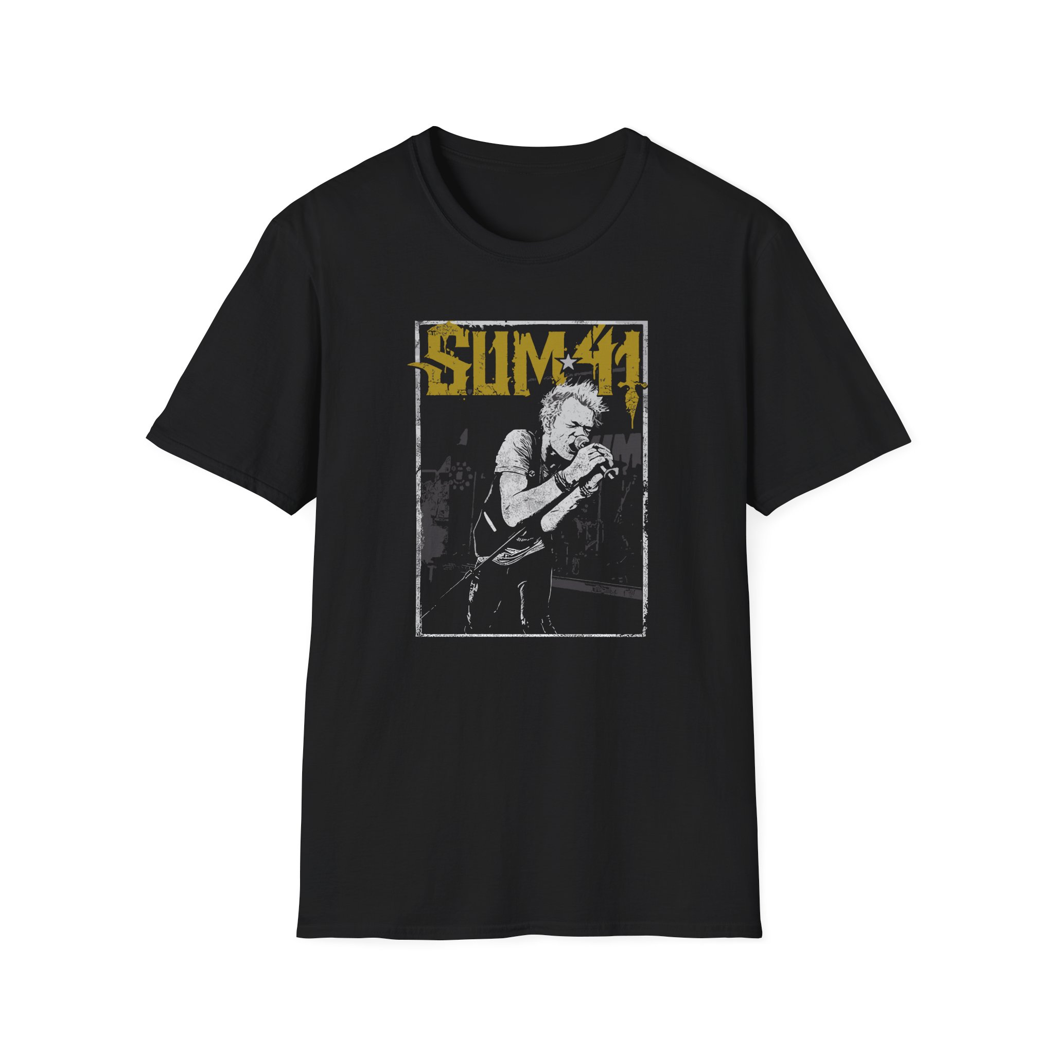 Sum 41 Illustrated Live Shot Unisex Softstyle T-Shirt