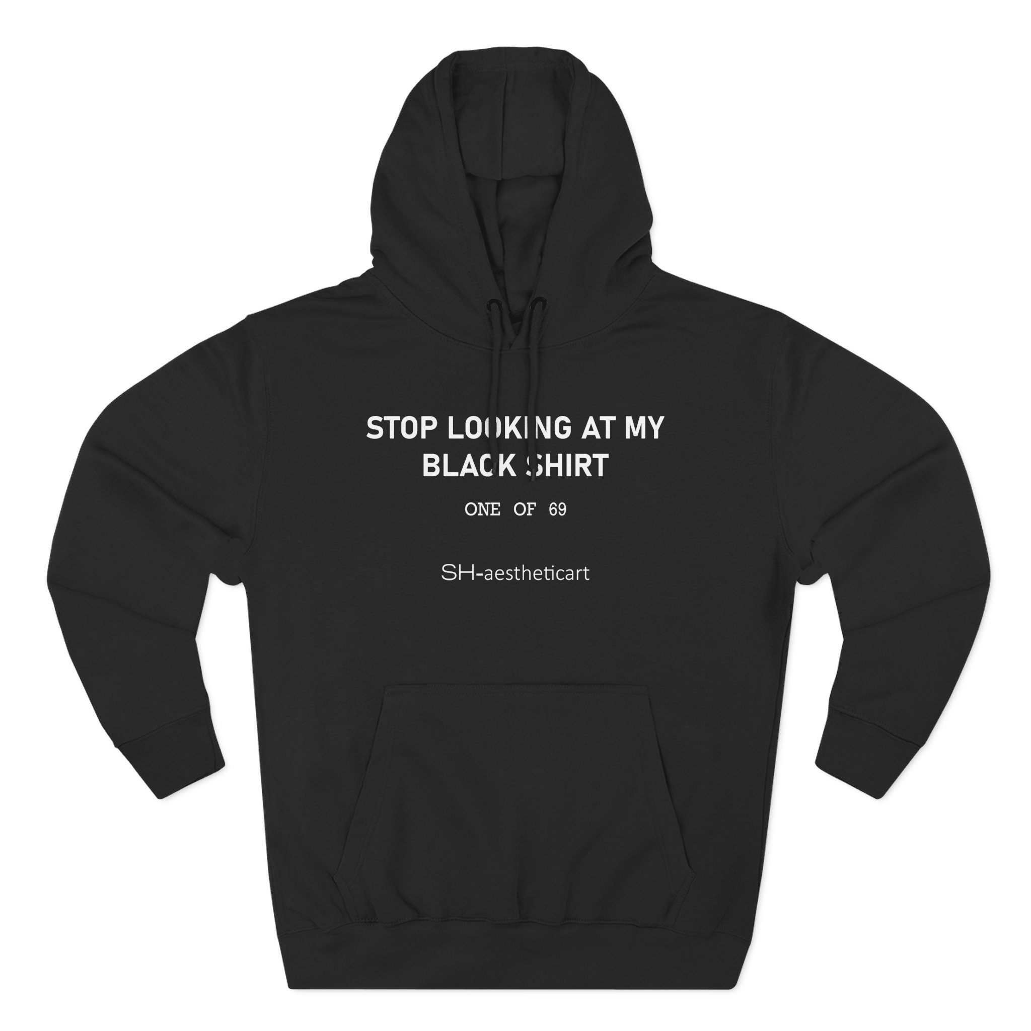 Stephanie Soo Stop Looking at My Black Three-Panel Fleece Hoodie