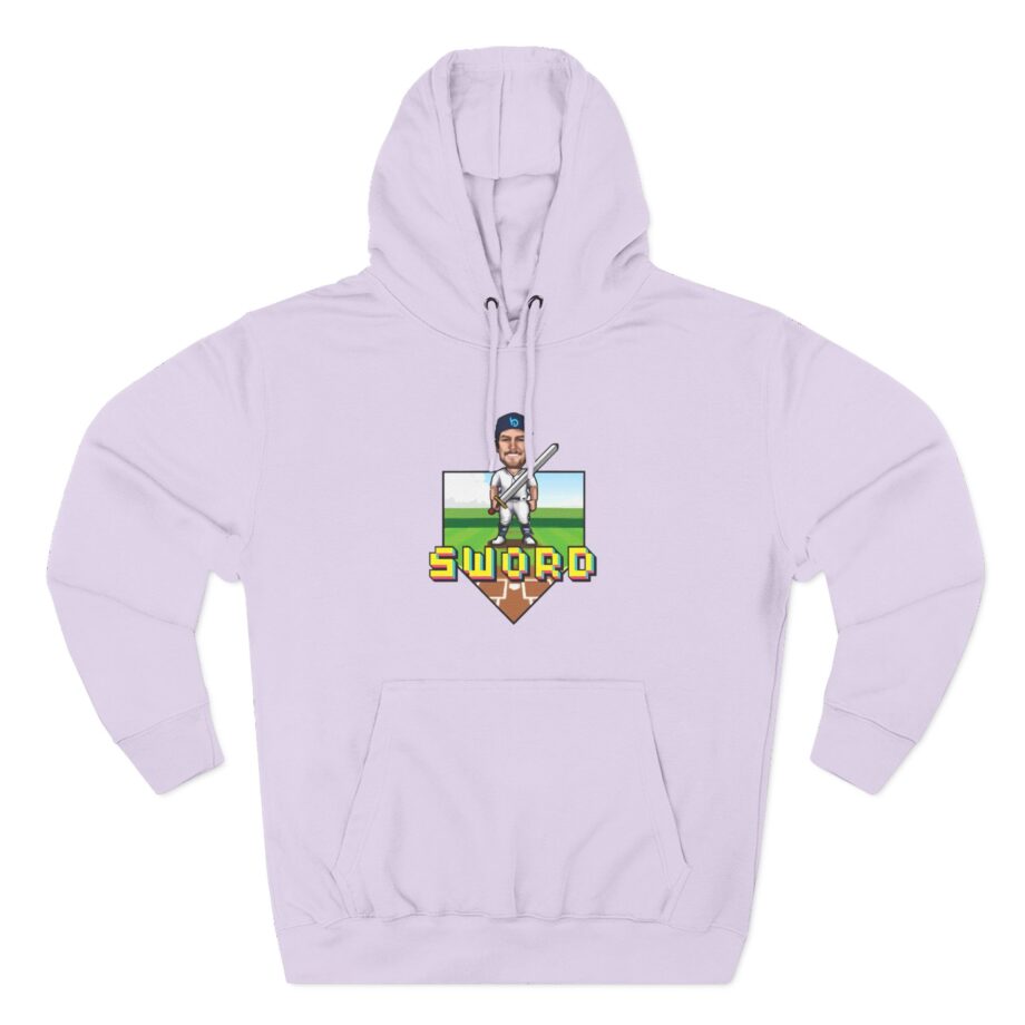 Trevor Bauer Sword Pixel Art Three-Panel Fleece Hoodie