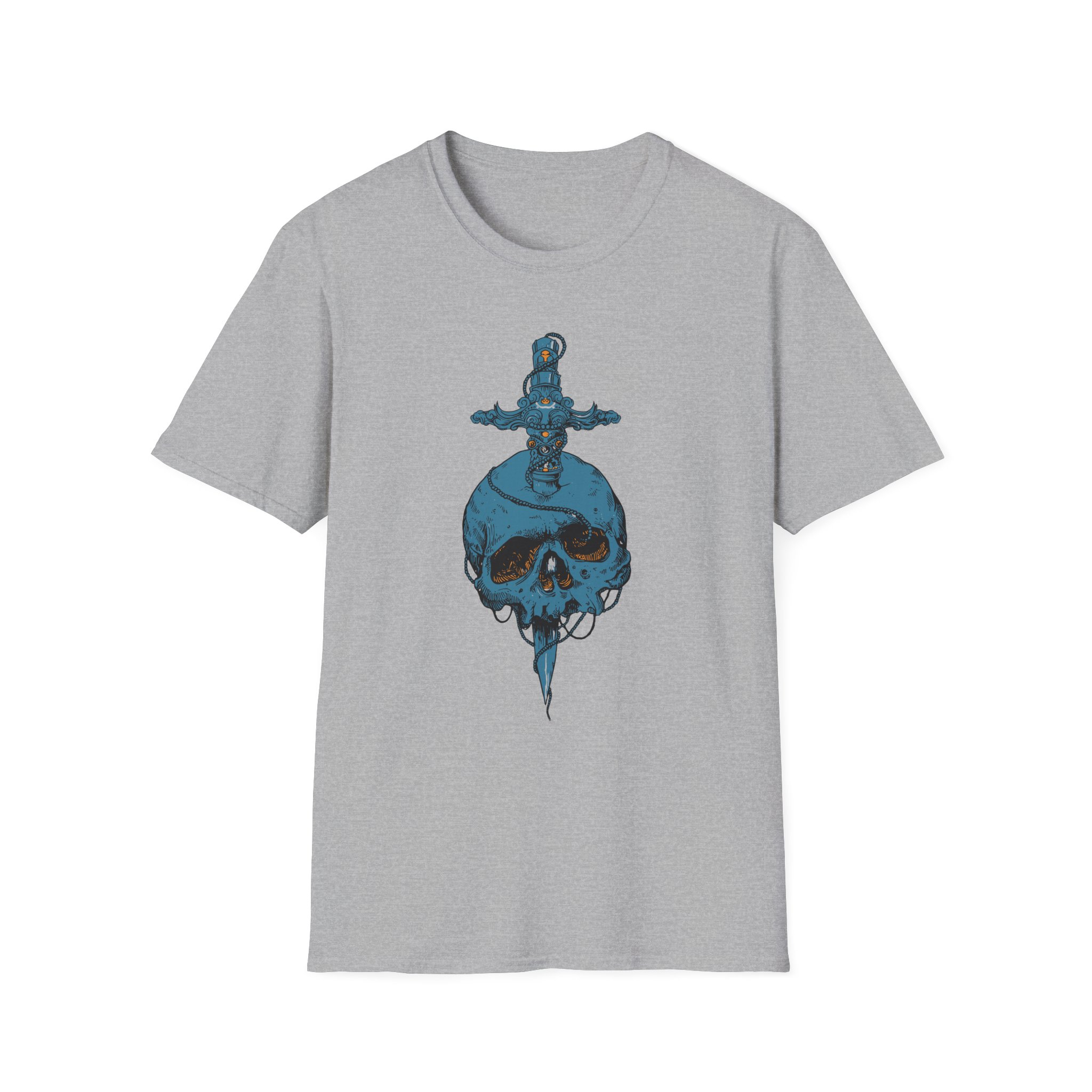 High on Fire Skull Knife Unisex Softstyle T-Shirt