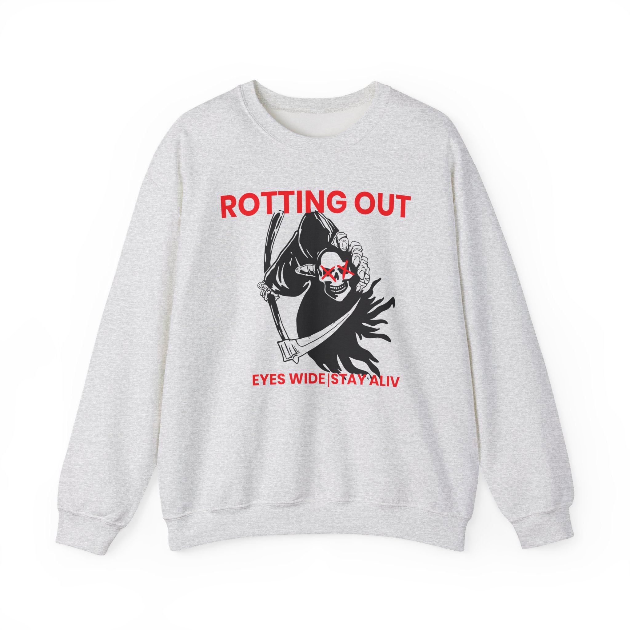 Rotting Out Eyes Wide Stay Alive Unisex Heavy Blend Crewneck Sweatshirt