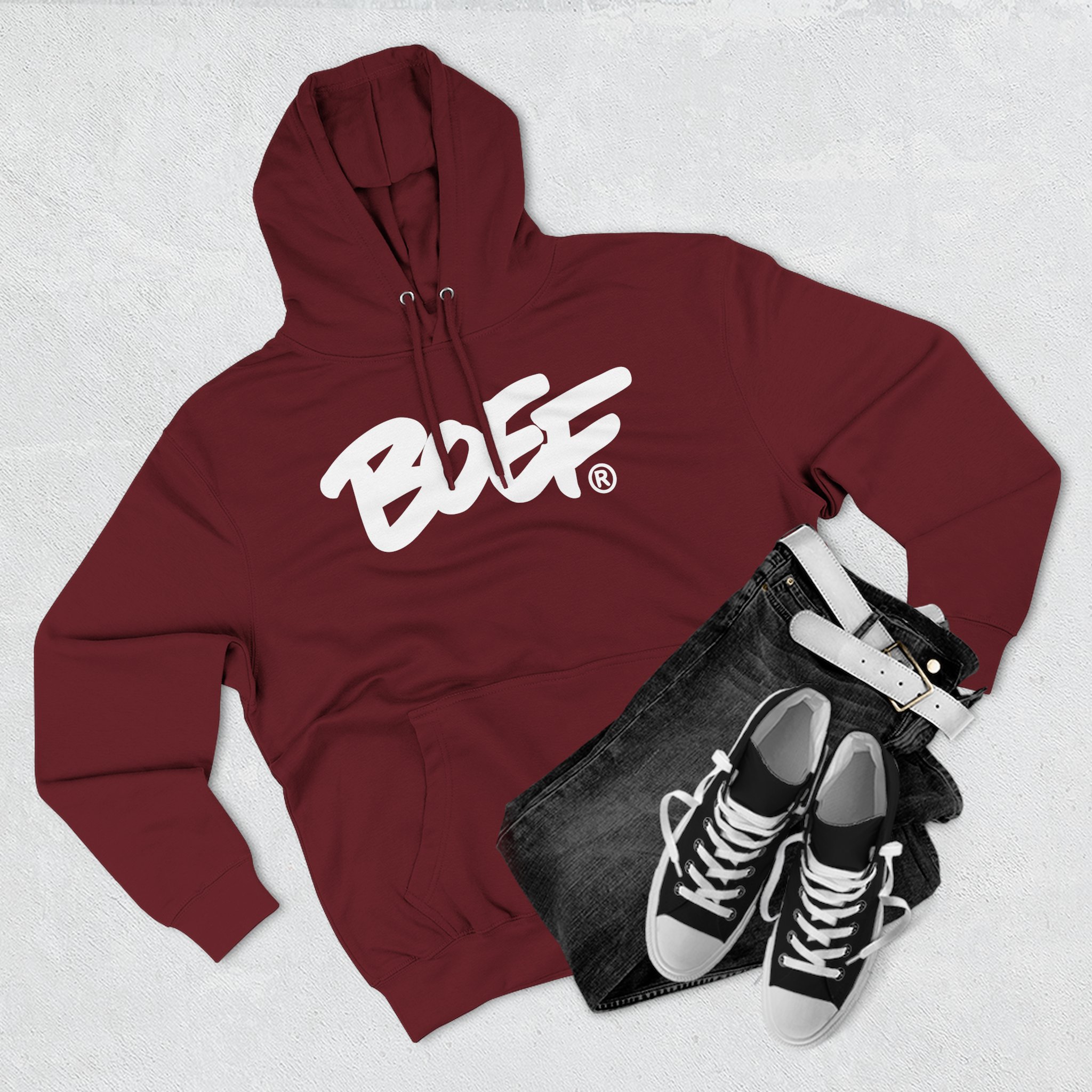 Boef Three-Panel Fleece Hoodie
