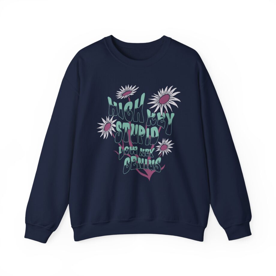 Kallmekris High Key Stupid Low Key Genius Unisex Heavy Blend™ Crewneck Sweatshirt