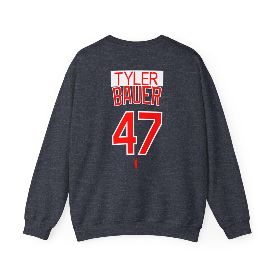 Trevor Bauer Hard Work Never Settles Unisex Heavy Blend™ Crewneck Sweatshirt