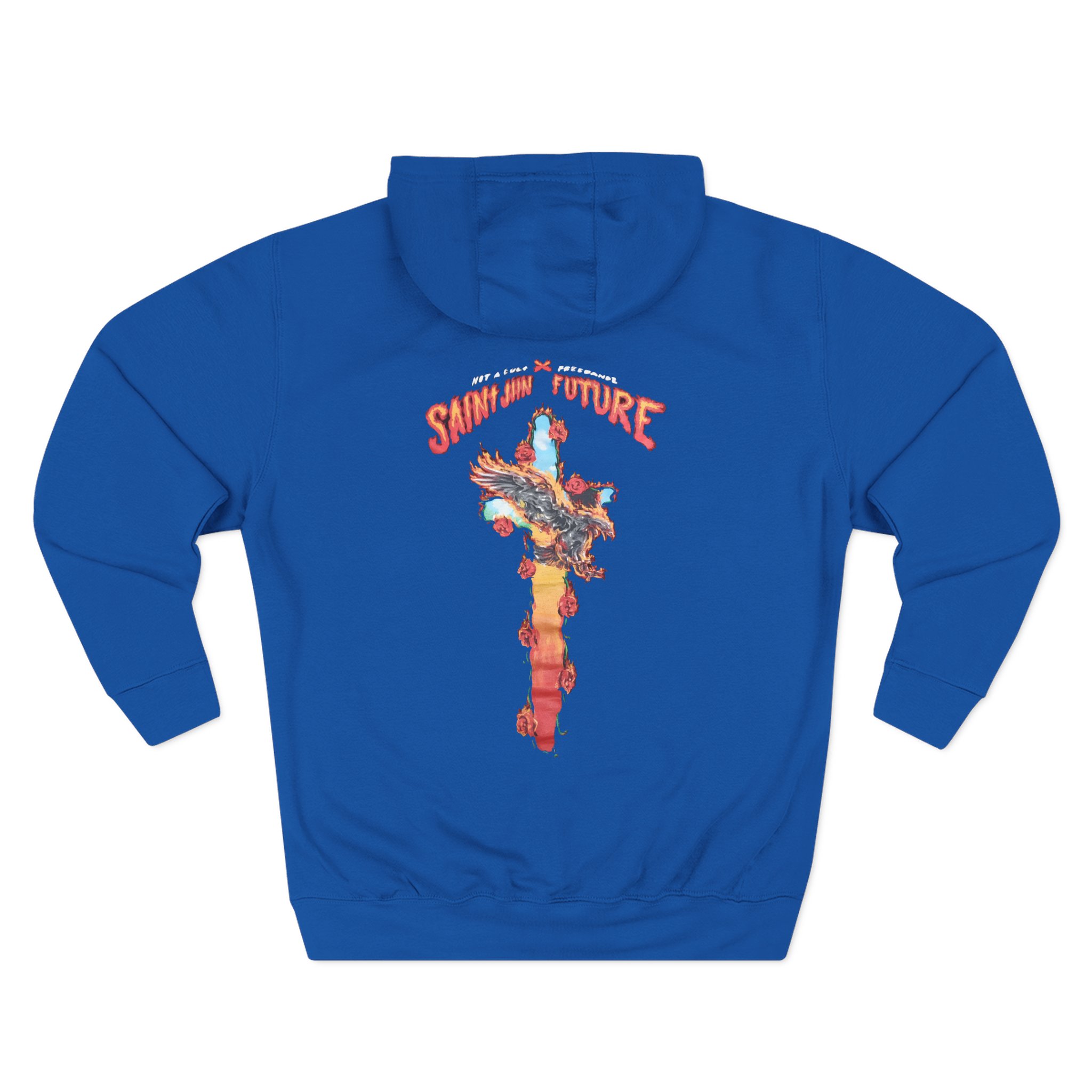 Saint Jhn Not a Cult X Freebandz Roses Three-Panel Fleece Hoodie