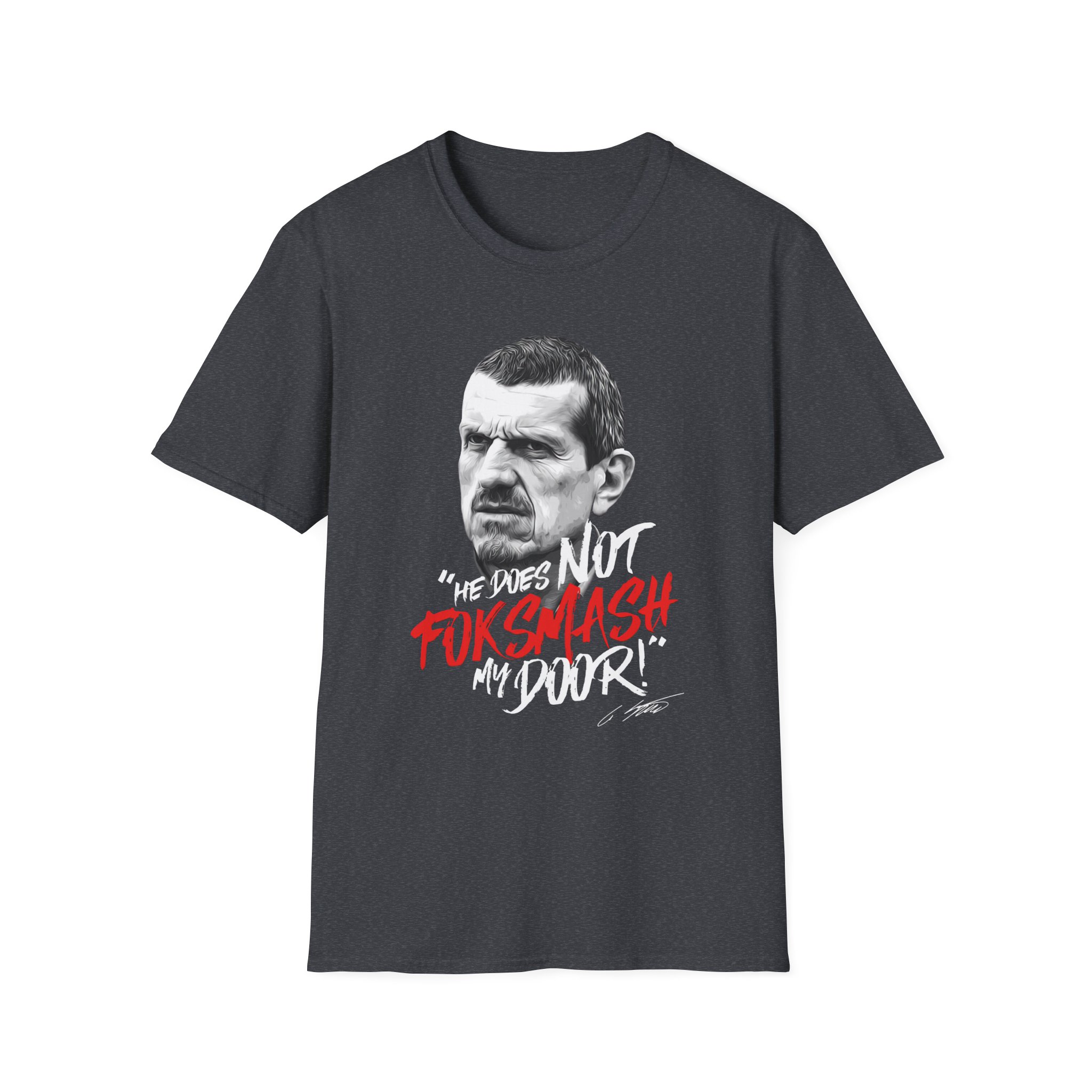 Haas F1 Foksmash-face Unisex Softstyle T-Shirt