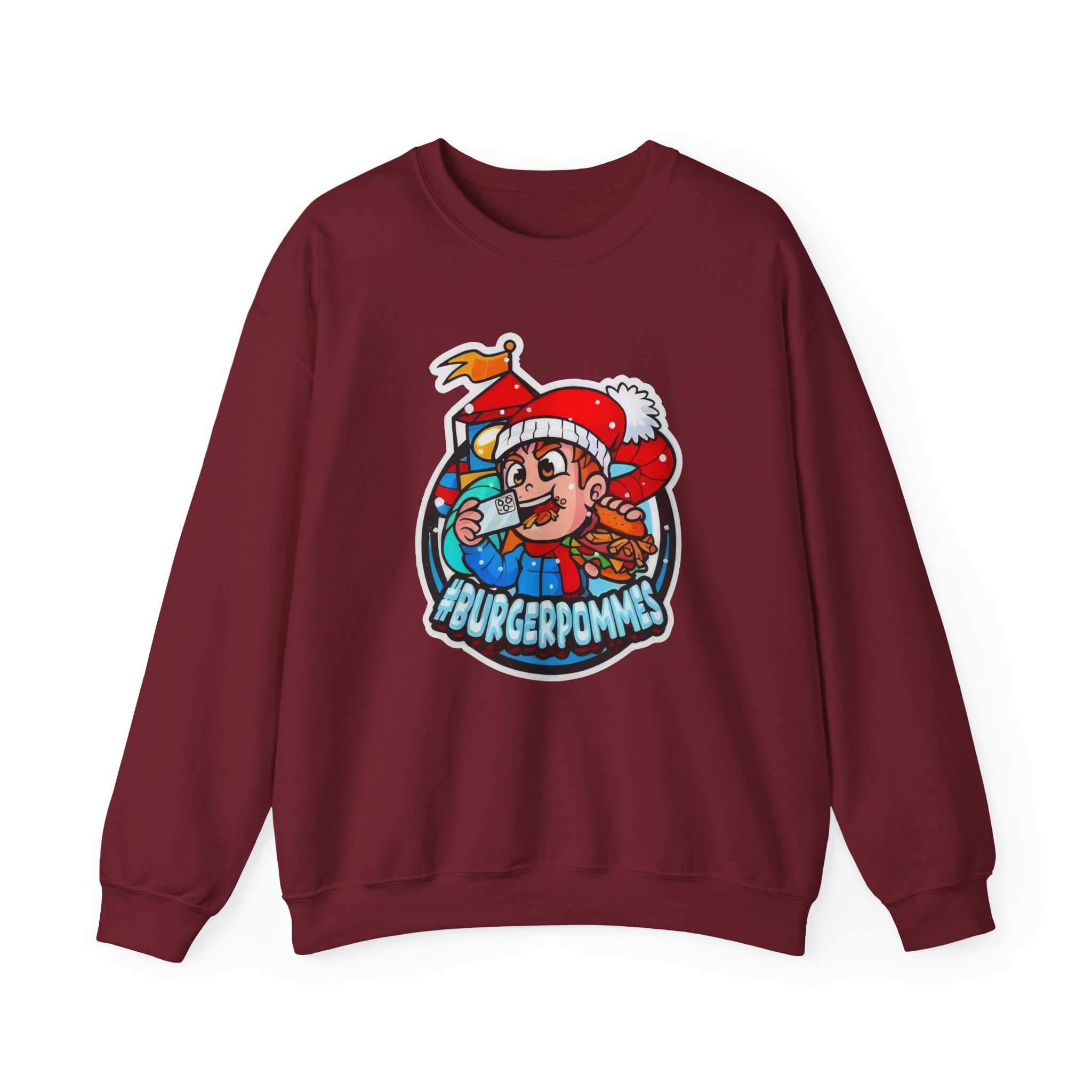 Burger Pommes Unisex Heavy Blendâ„¢ Crewneck Sweatshirt