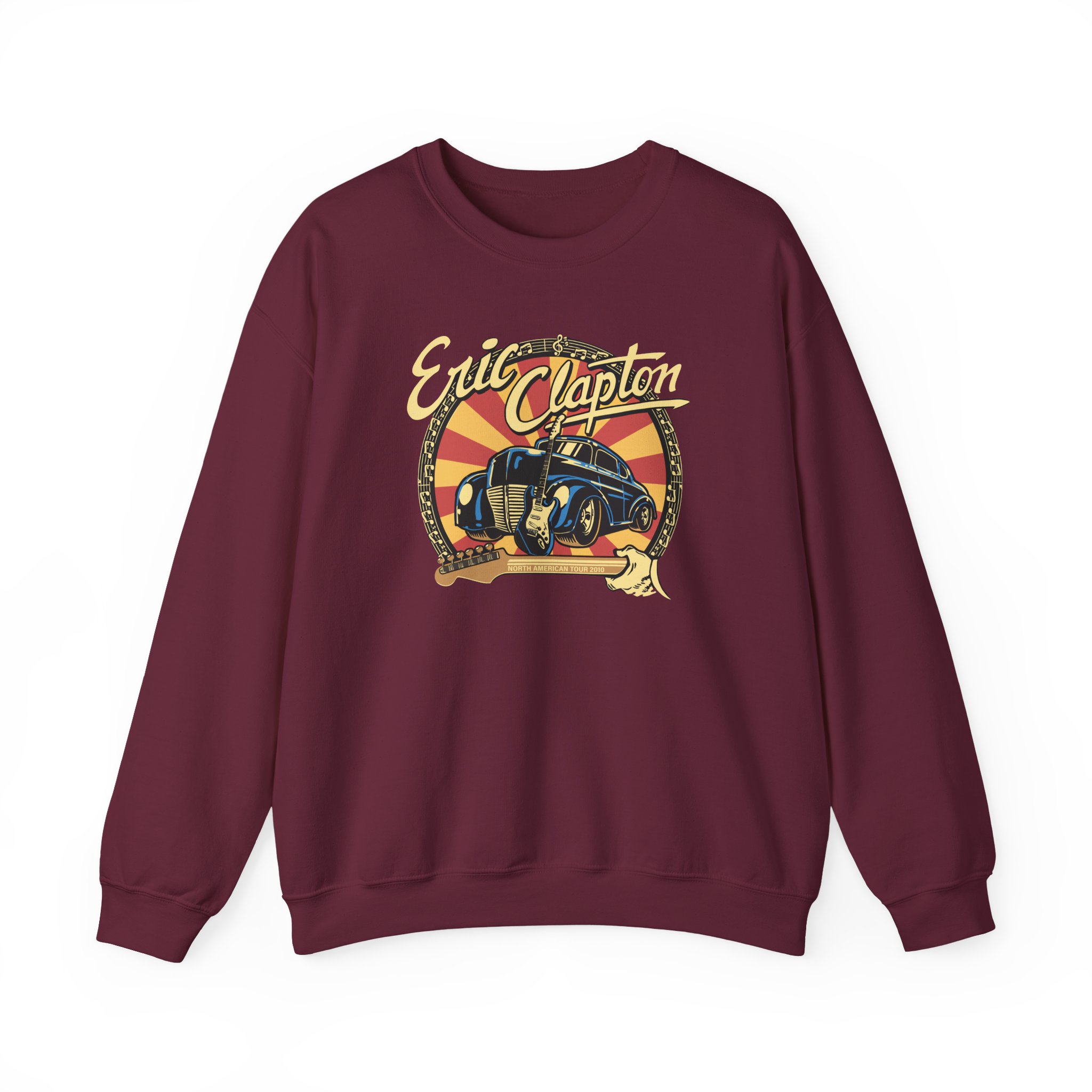 Eric Clapton 2010 North American Tour Unisex Heavy Blendâ„¢ Crewneck Sweatshirt