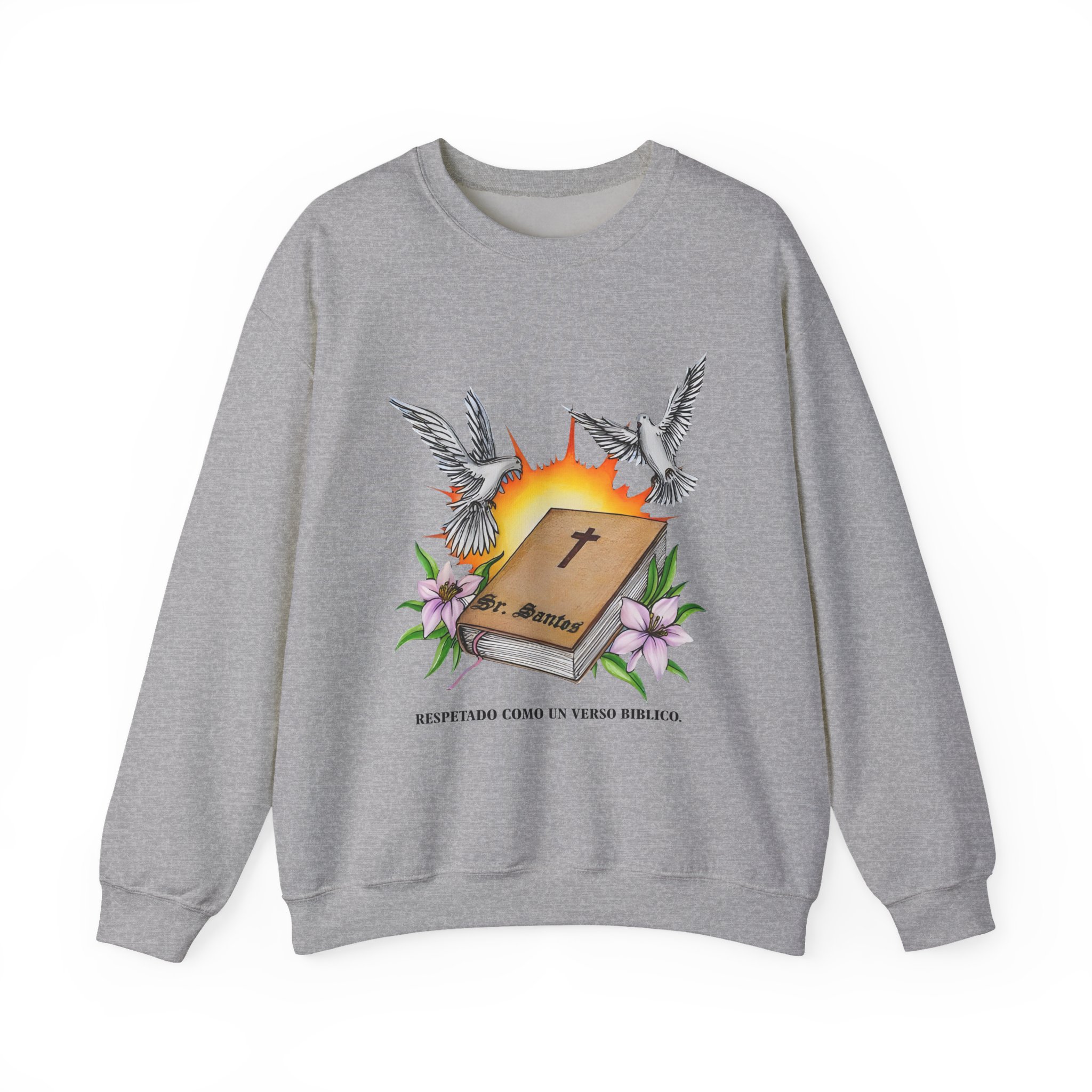 Arcangel Respira Como Un Verso Biblico Unisex Heavy Blendâ„¢ Crewneck Sweatshirt