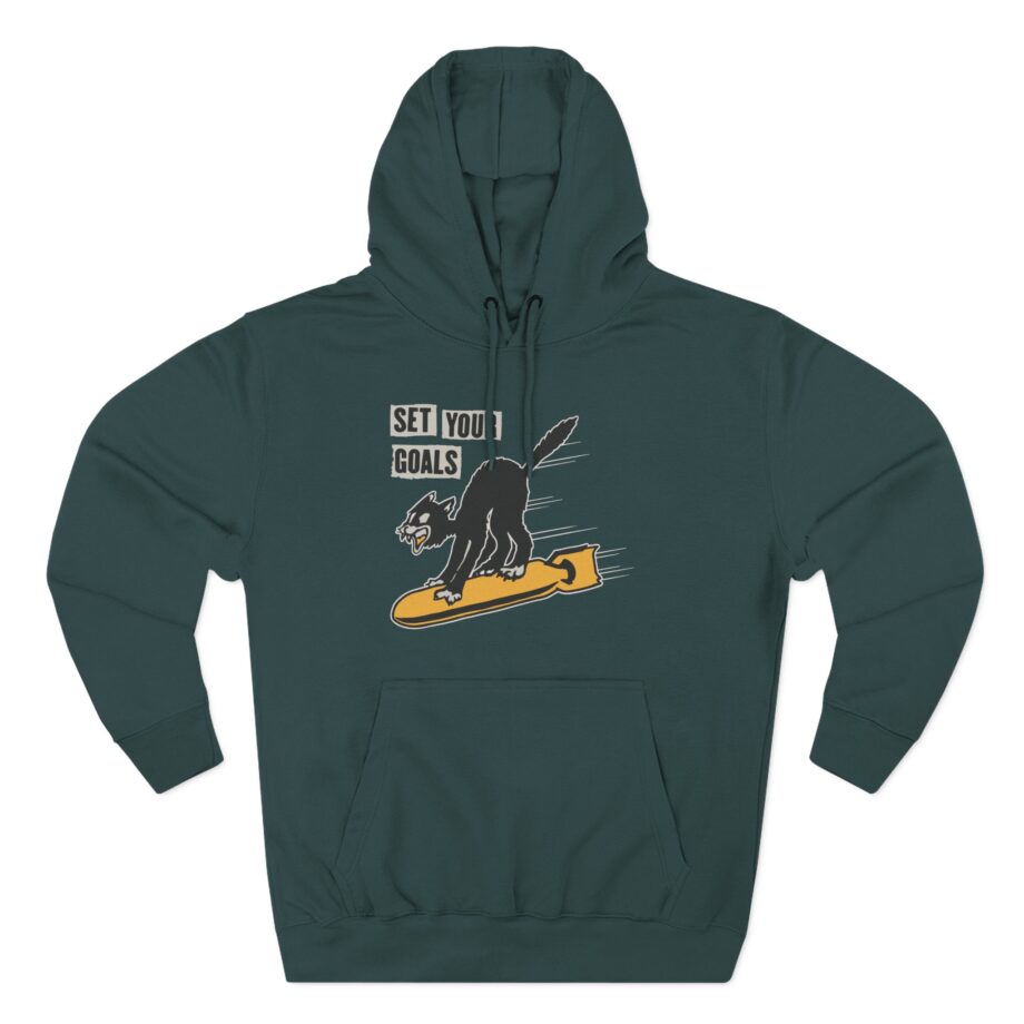 Set Your Goals Bomber Three-Panel Fleece Hoodie