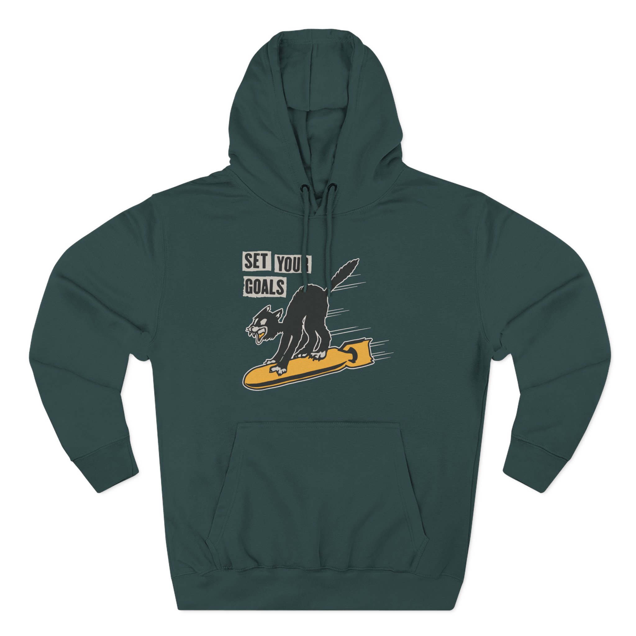 Set Your Goals Bomber Three-Panel Fleece Hoodie