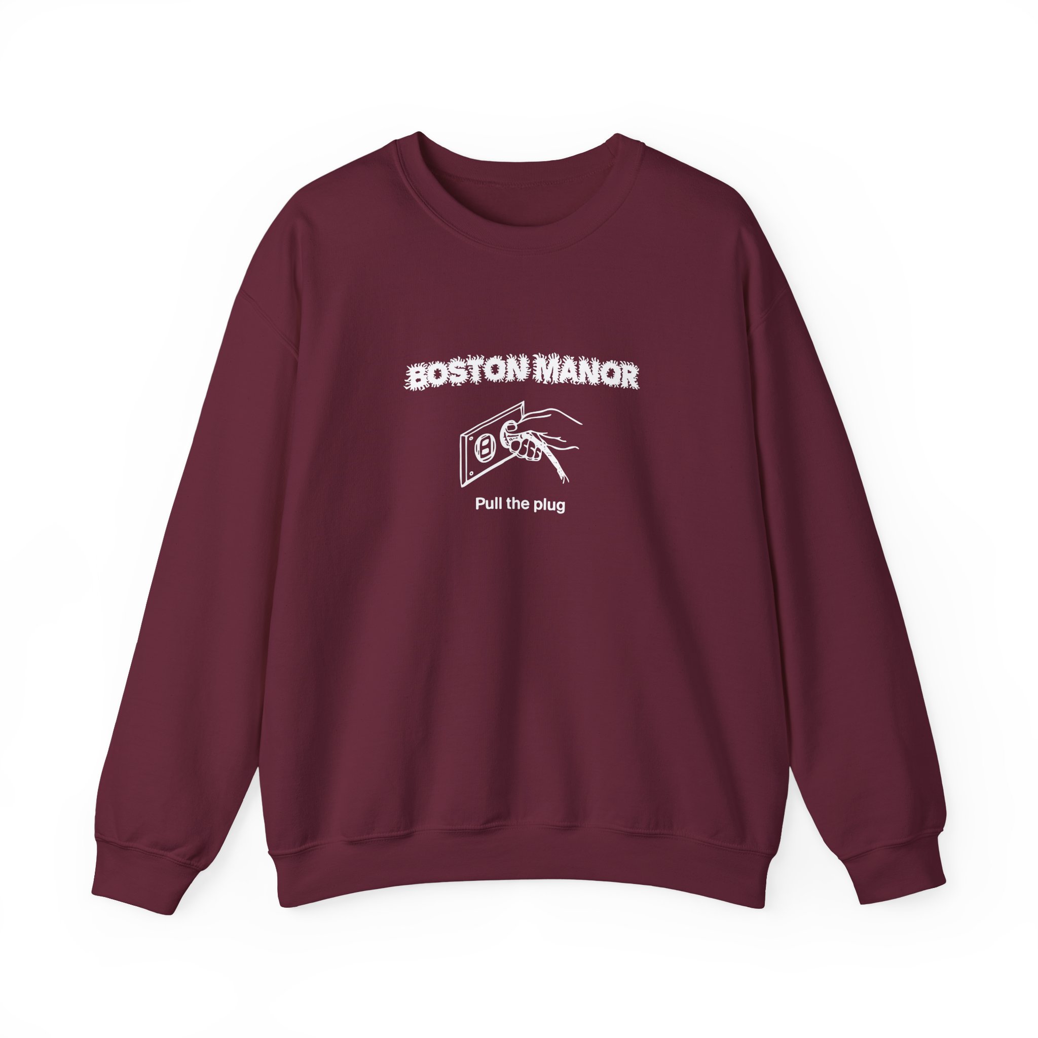 Boston Manor Pull the Plug Unisex Heavy Blendâ„¢ Crewneck Sweatshirt