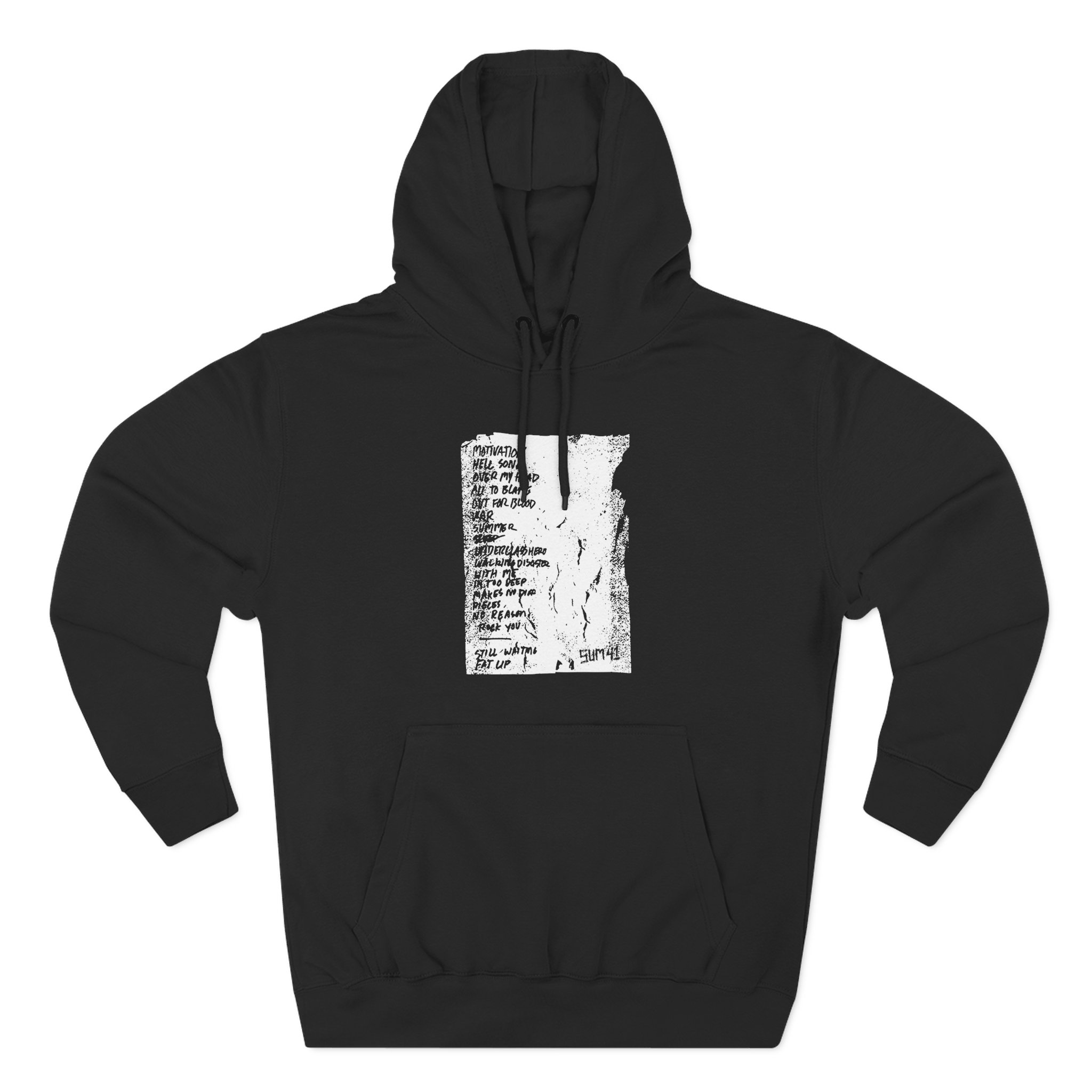Sum 41 Setlist Three-Panel Fleece Hoodie