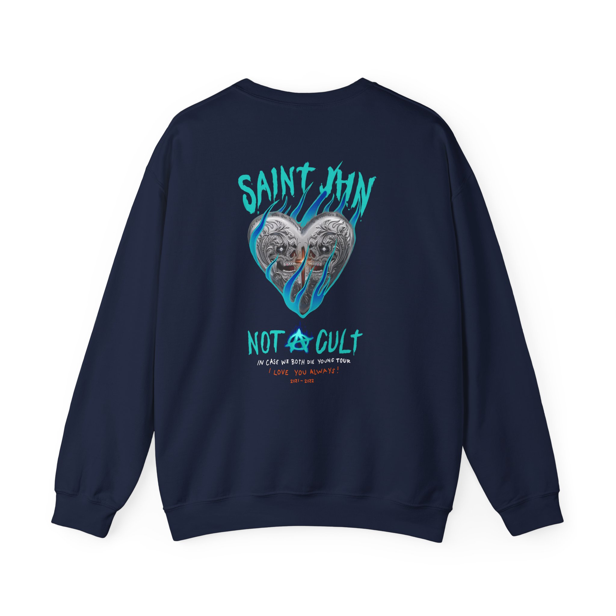Saint Jhn Chromedd Hearts Icwbdy Unisex Heavy Blendâ„¢ Crewneck Sweatshirt