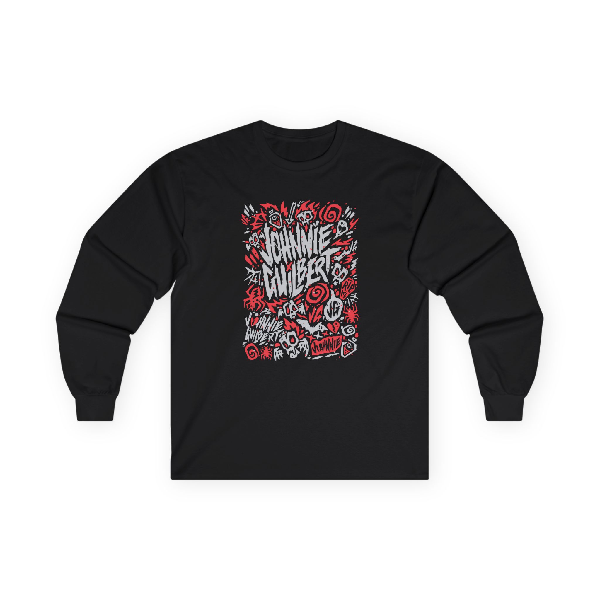 Jake & Johnnie Red Johnnie Guilbert Logo Unisex Ultra Cotton Long Sleeve Tee