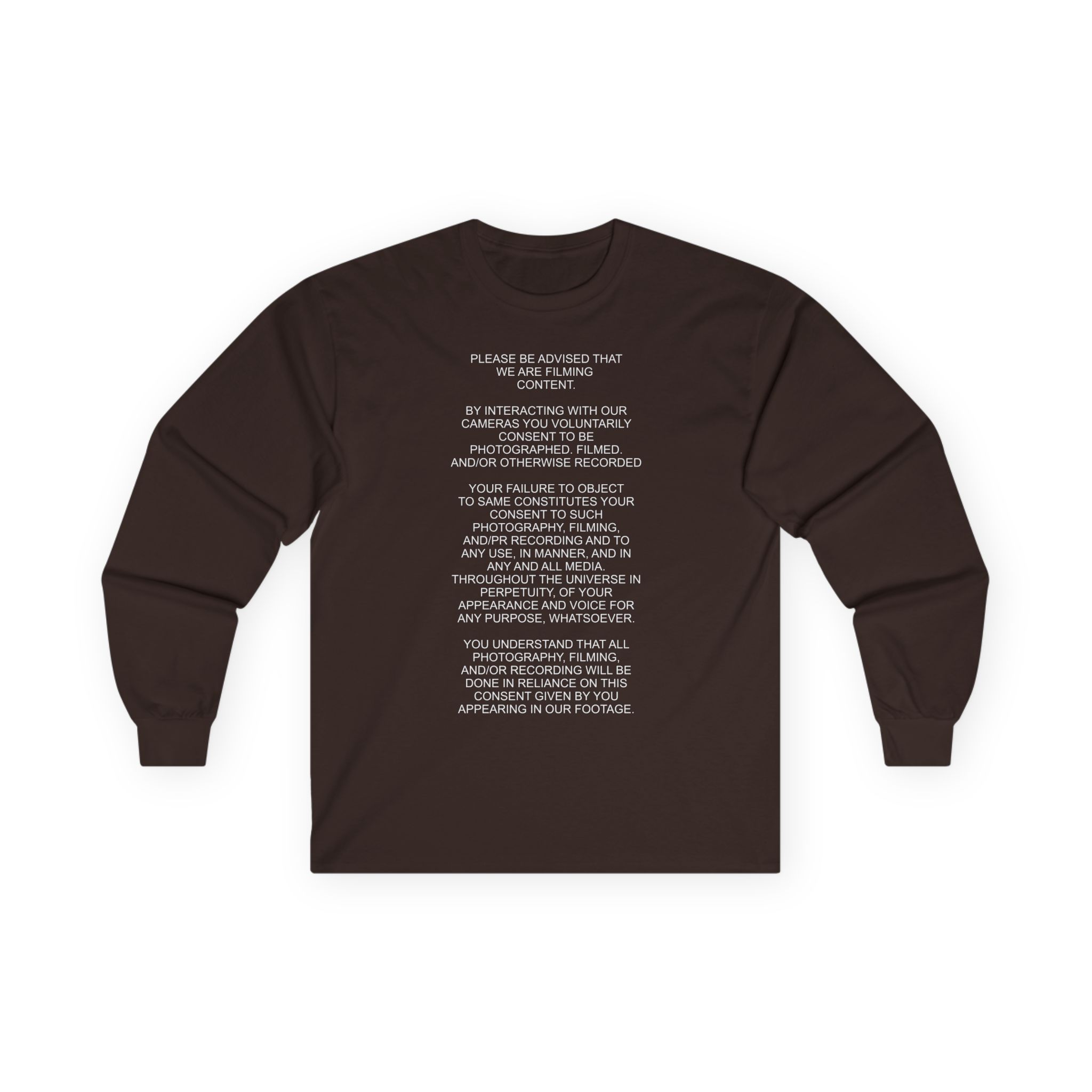 Nekrogoblikon We Are Filming Content Unisex Ultra Cotton Long Sleeve Tee