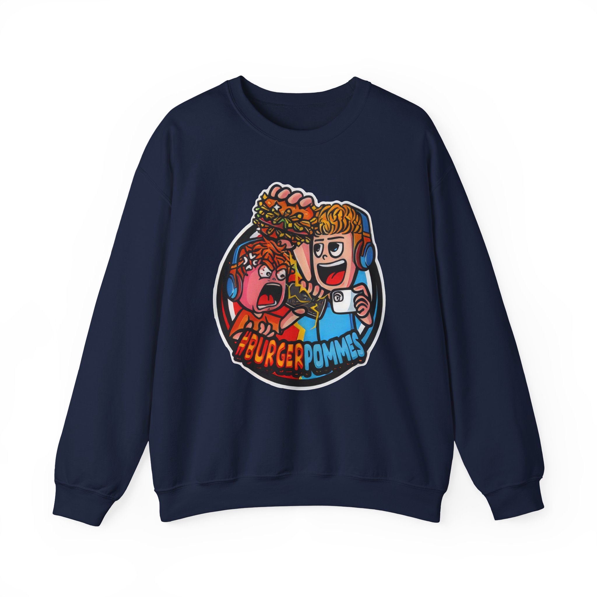 Burger Pommes Unisex Heavy Blendâ„¢ Crewneck Sweatshirt