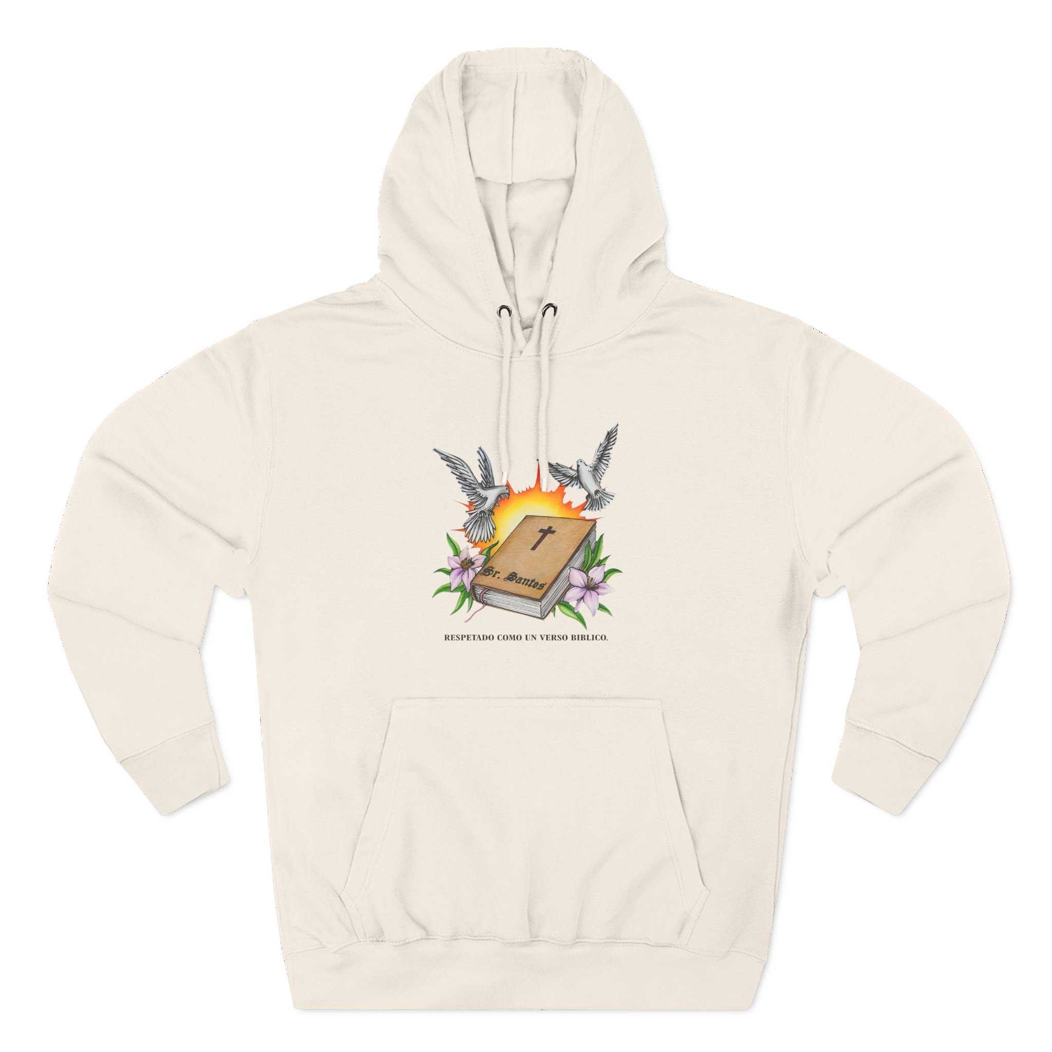 Arcangel Respira Como Un Verso Biblico Three-Panel Fleece Hoodie