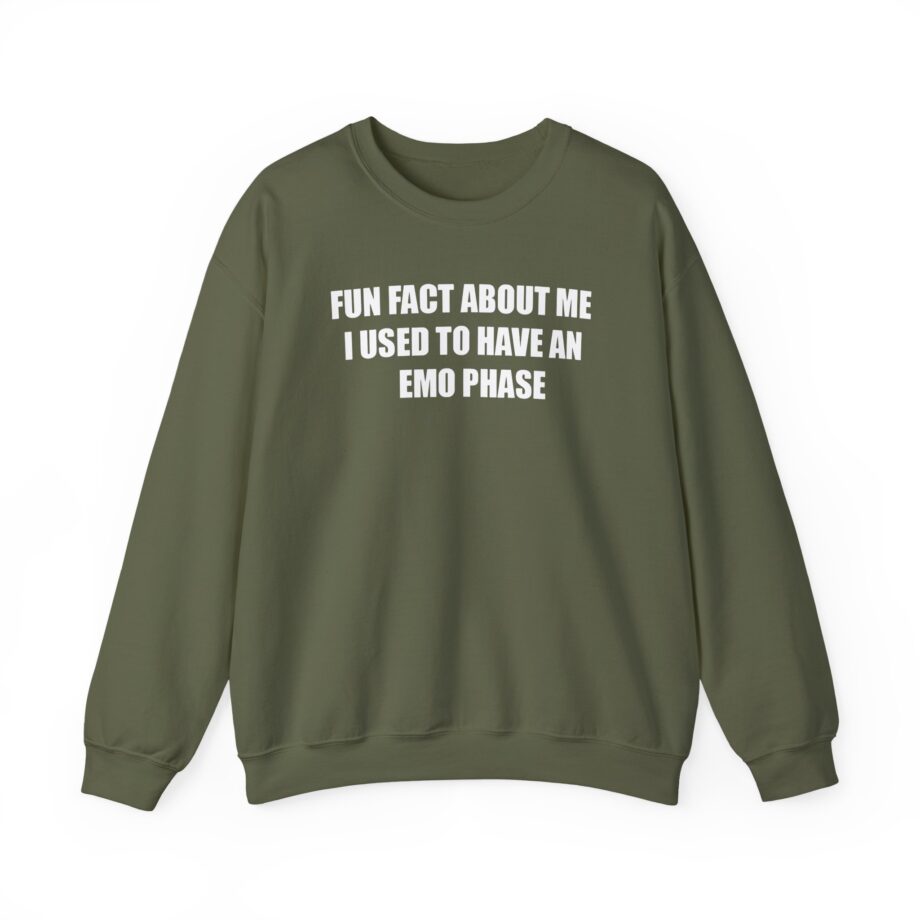 Jake & Johnnie Fun Fact About Me I Used to Have an Emo Phase Unisex Heavy Blend™ Crewneck Sweatshirt