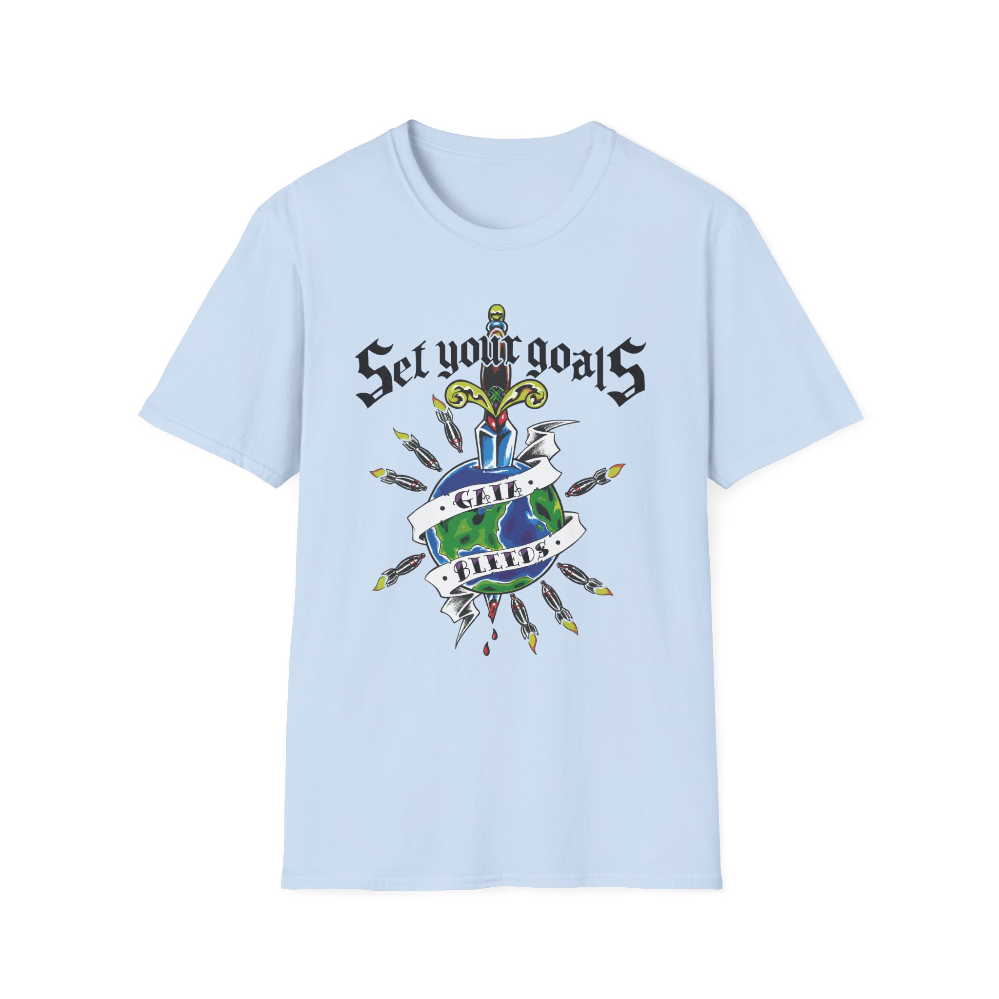 Set Your Goals Gaia Bleeds Unisex Softstyle T-Shirt