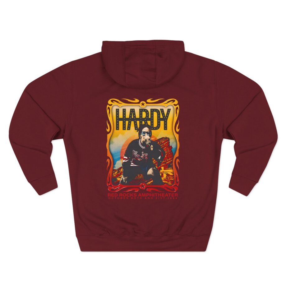 Hardy Red Rocks 2024 Three-Panel Fleece Hoodie