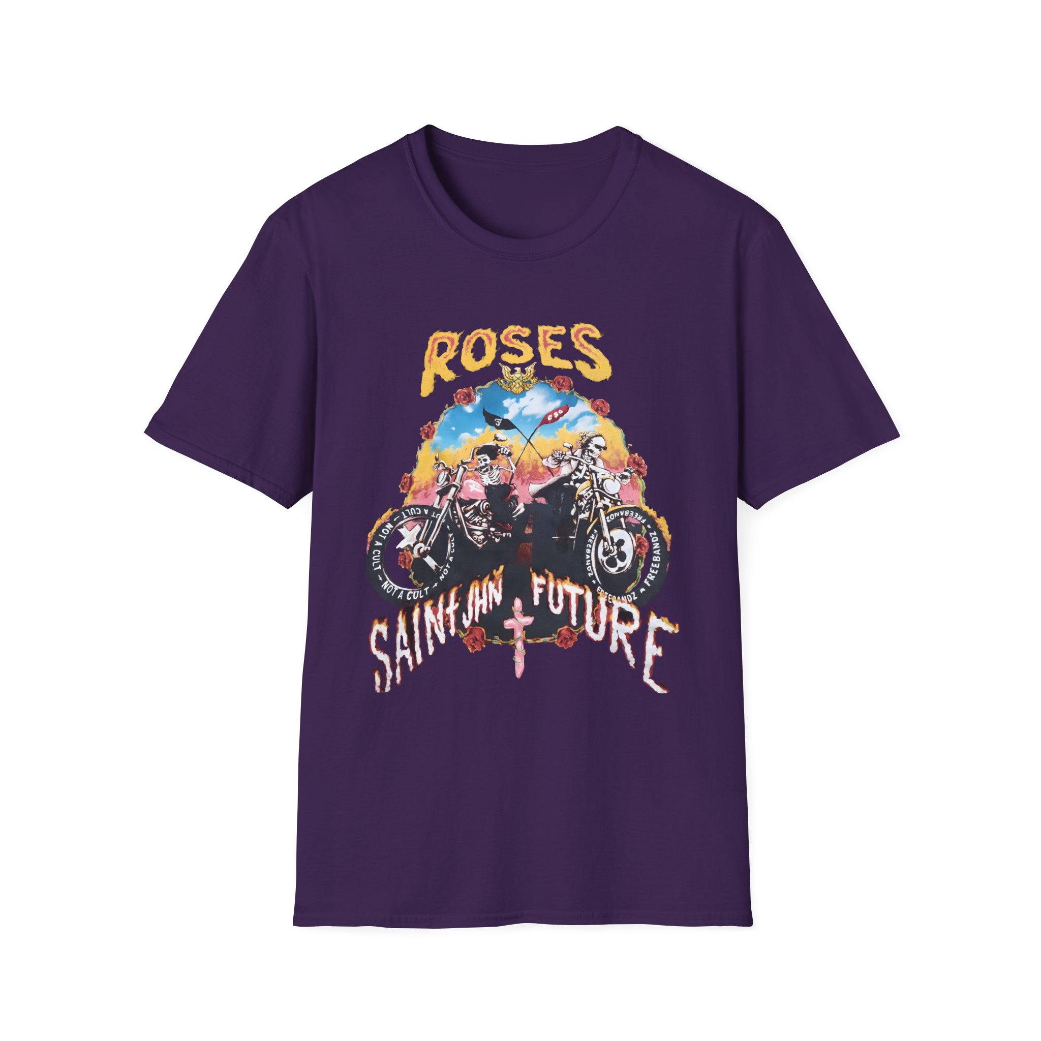 Saint Jhn Not a Cult X Freebandz Roses Unisex Softstyle T-Shirt