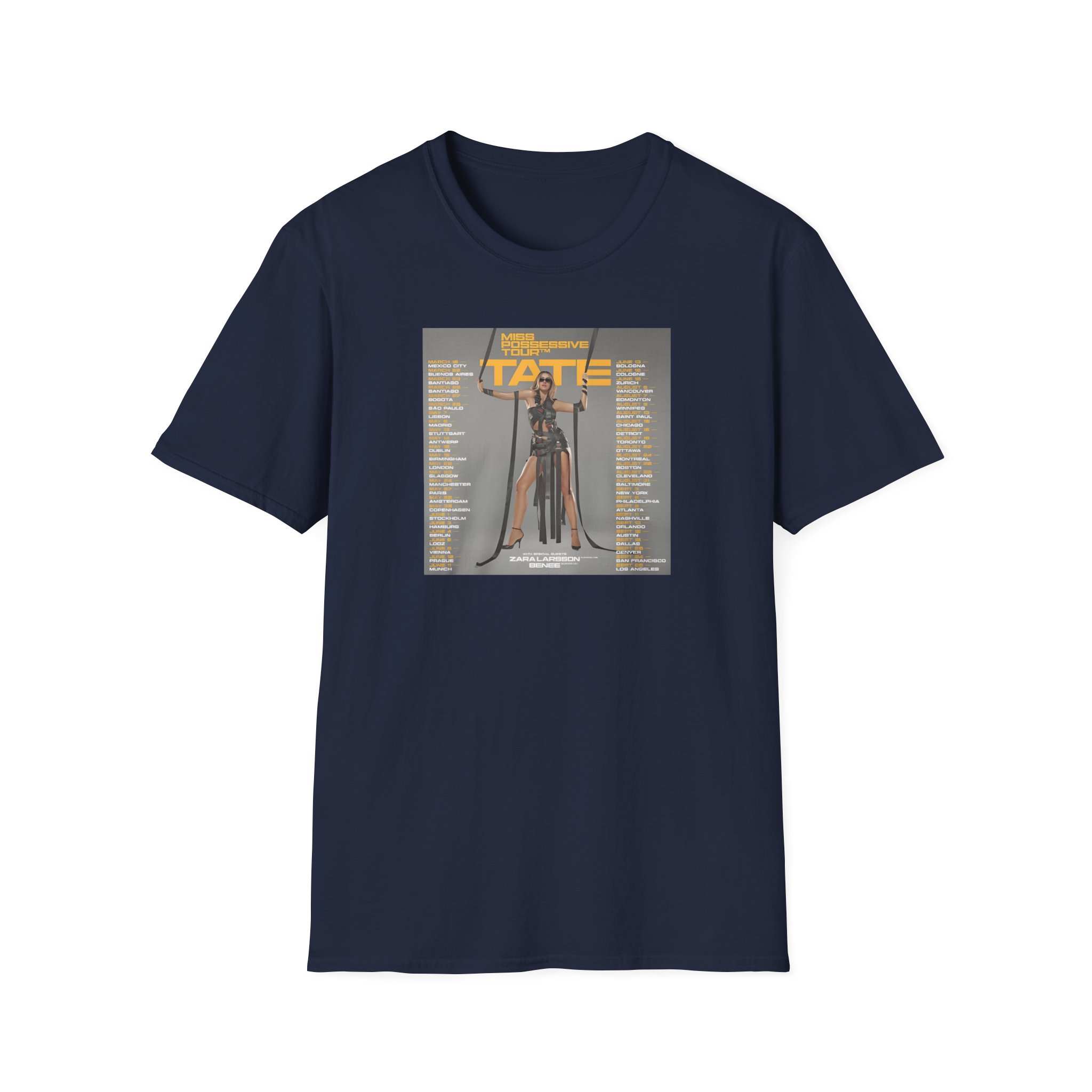 Tate Mcrae Miss Possessive Tour 2025 Unisex Softstyle T-Shirt