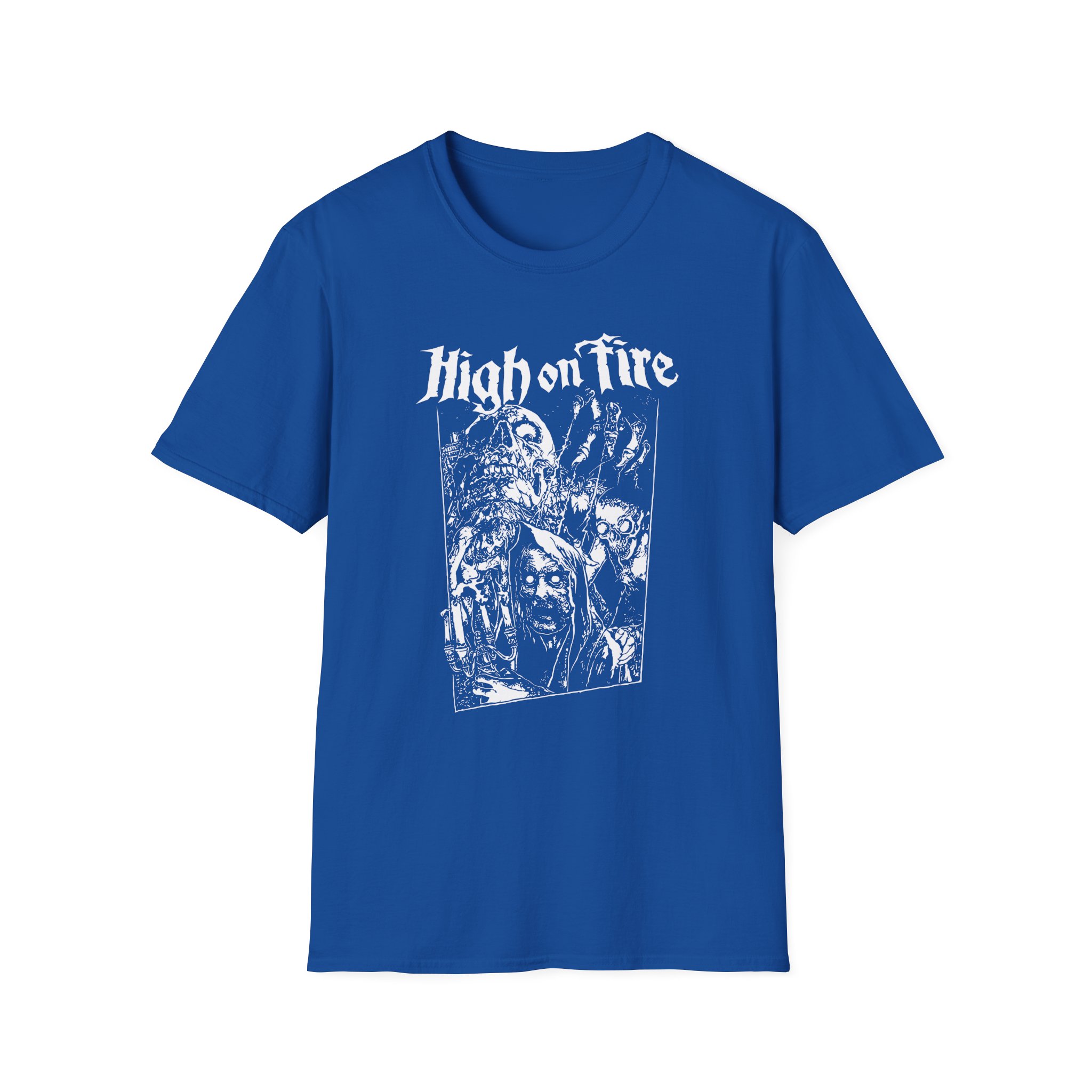 High on Fire Horror Unisex Softstyle T-Shirt