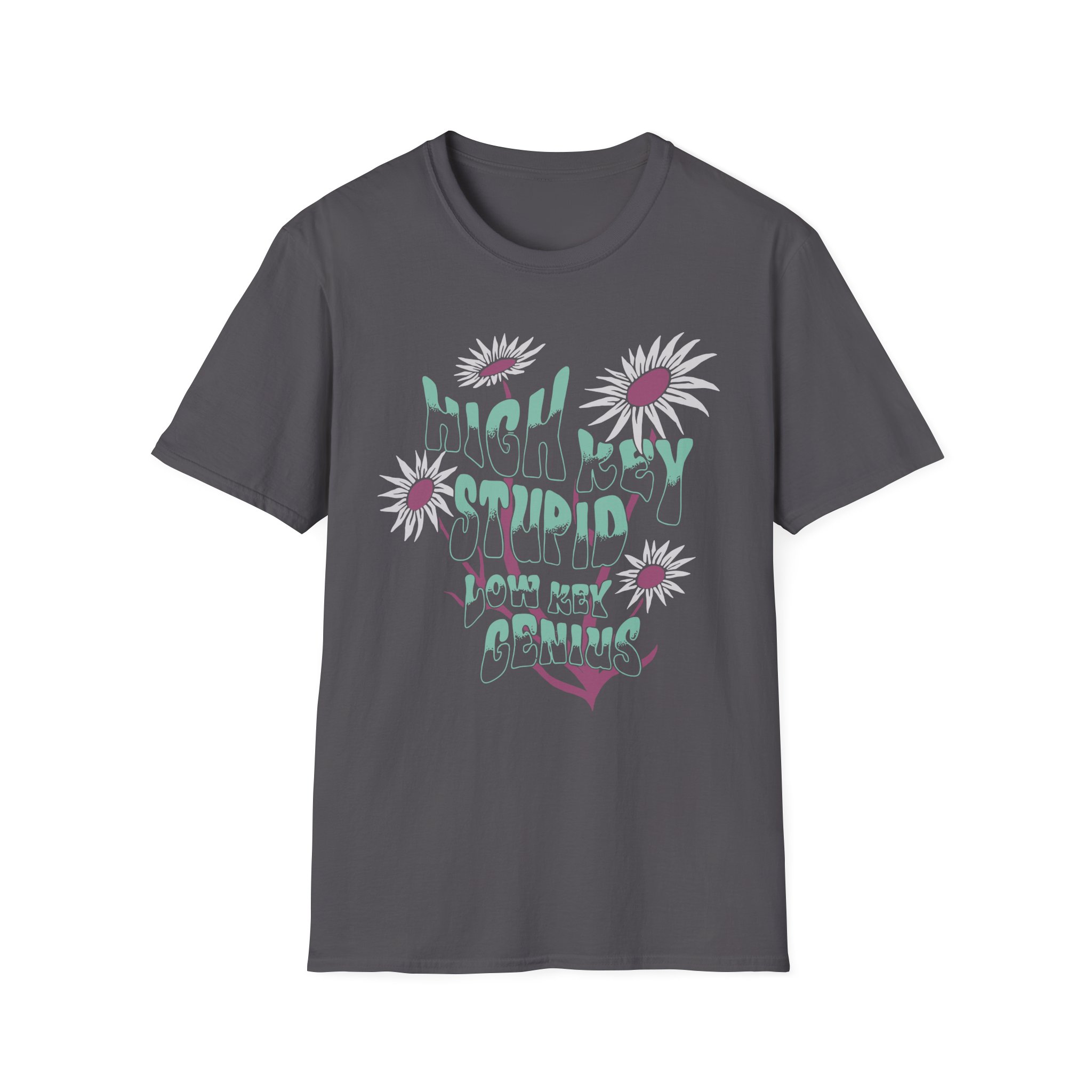 Kallmekris High Key Stupid Low Key Genius Unisex Softstyle T-Shirt
