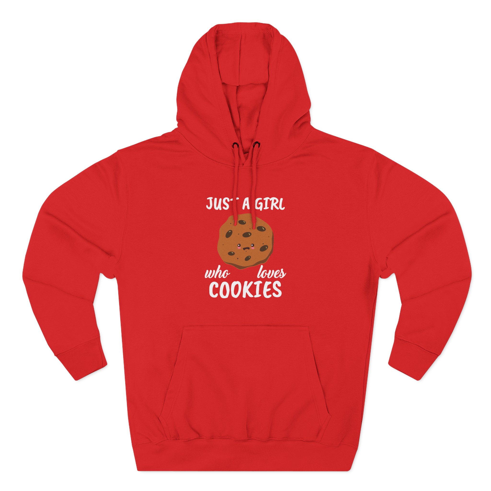Cookieswirlc Just a Girl Who Loves Cookies Three-Panel Fleece Hoodie