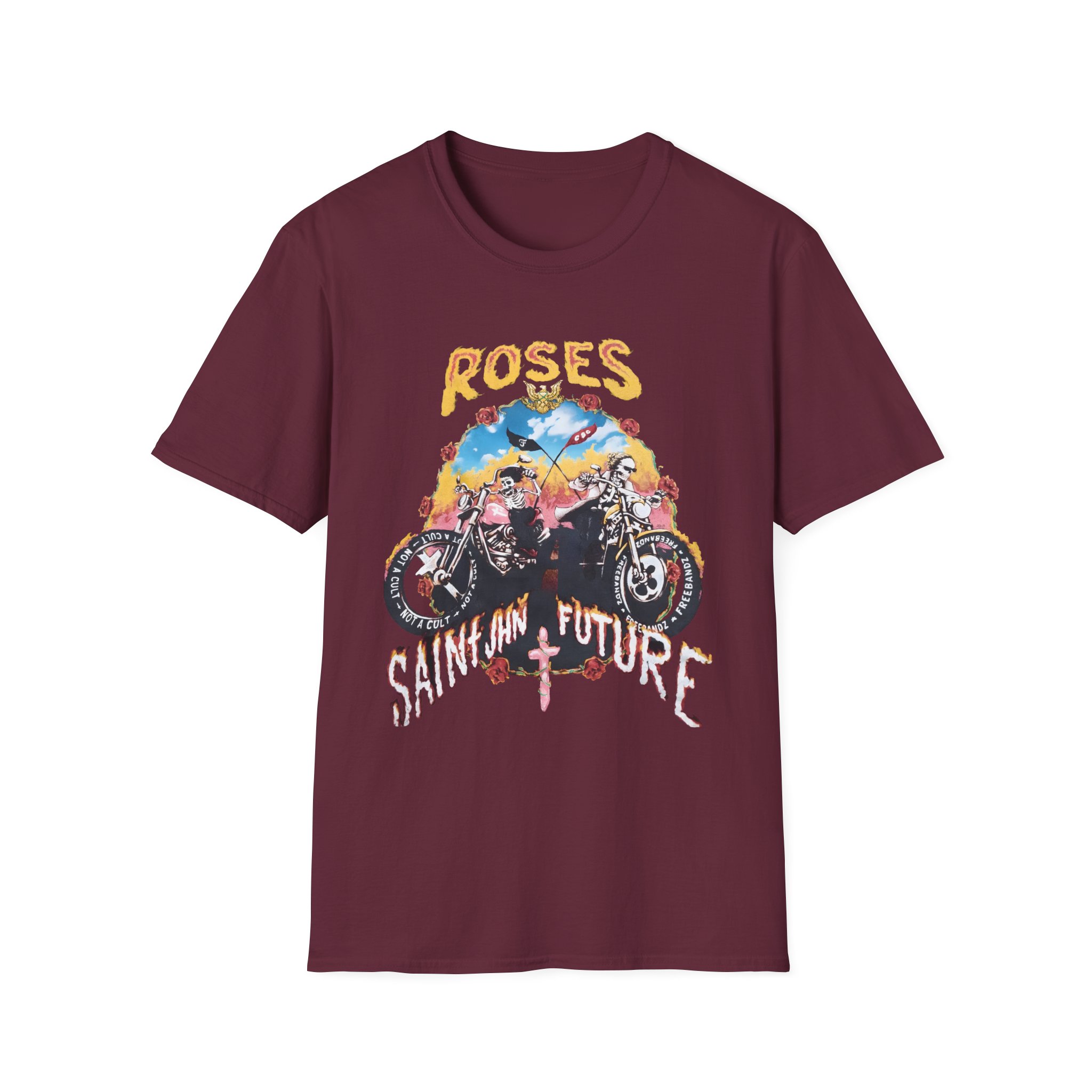 Saint Jhn Not a Cult X Freebandz Roses Unisex Softstyle T-Shirt