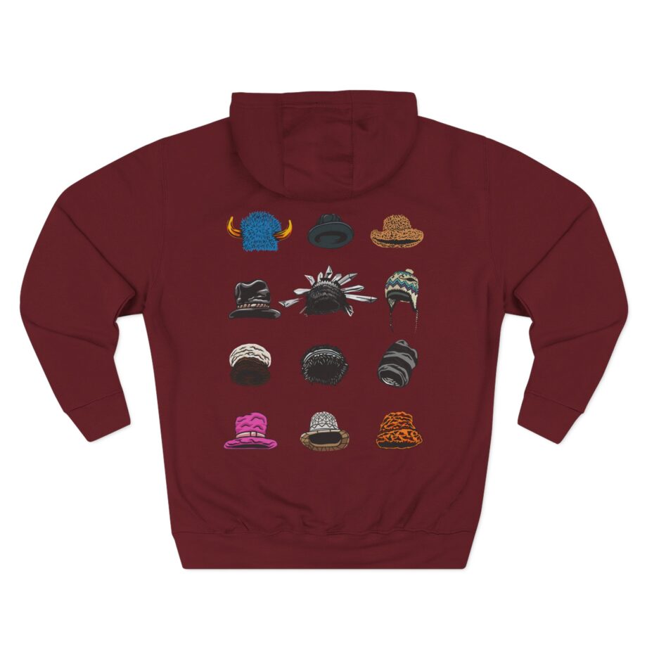 J High Times Hat Logo Three-Panel Fleece Hoodie