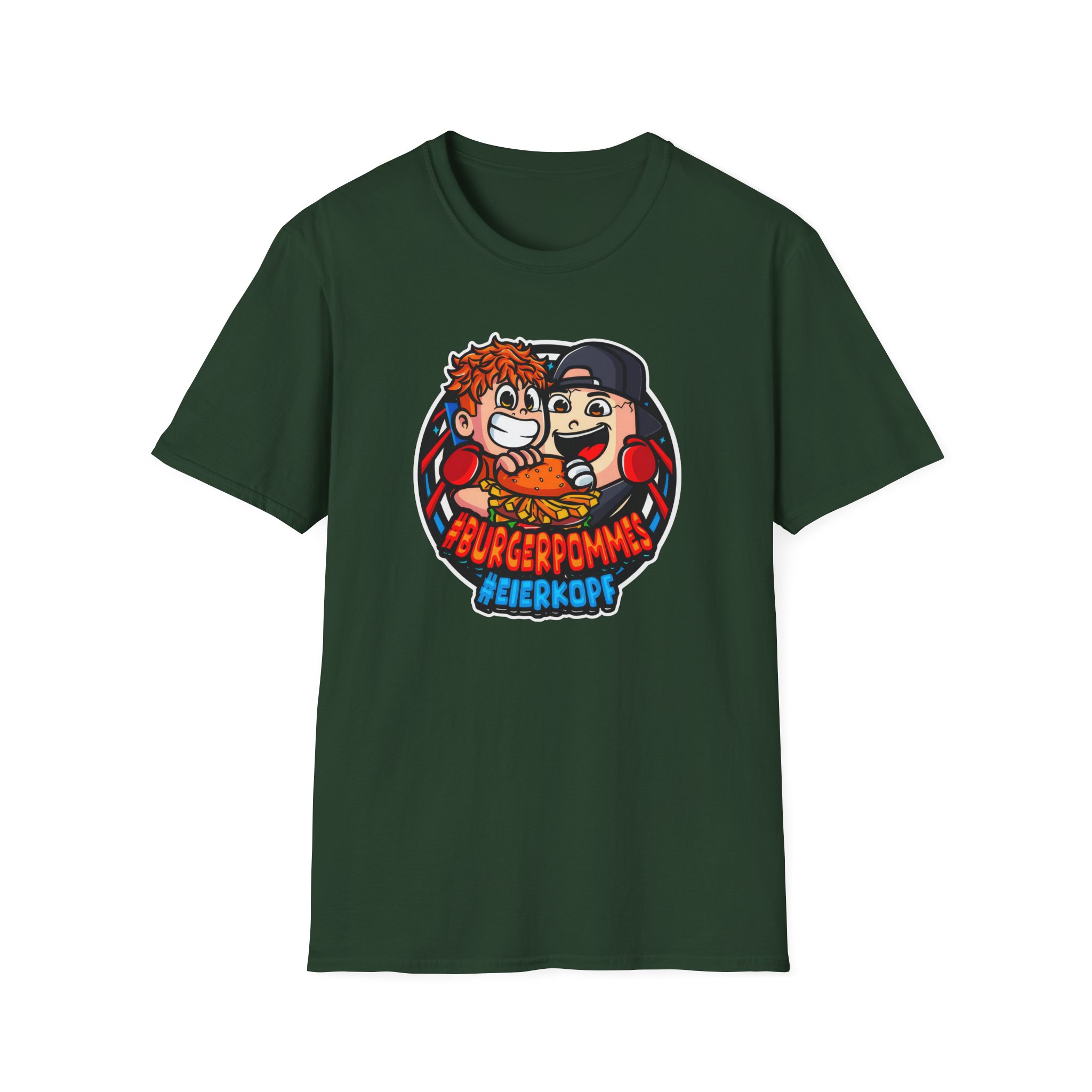 Burger Pommes eierkopf Unisex Softstyle T-Shirt