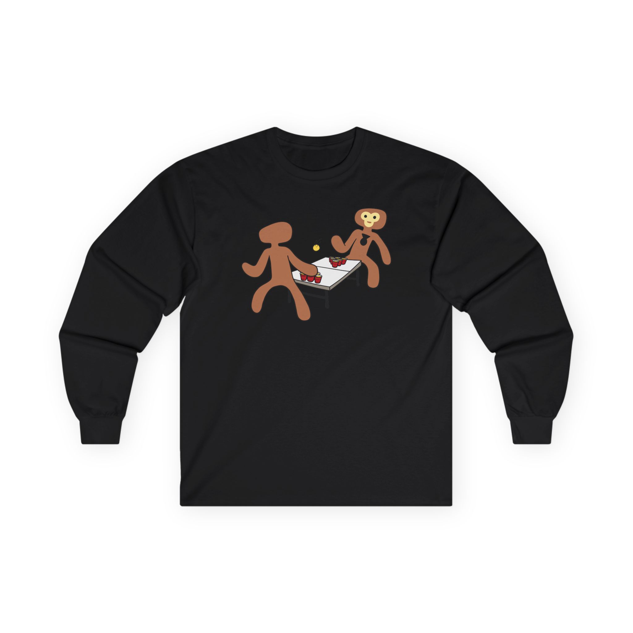 Spoonkidv Monke Pong Unisex Ultra Cotton Long Sleeve Tee