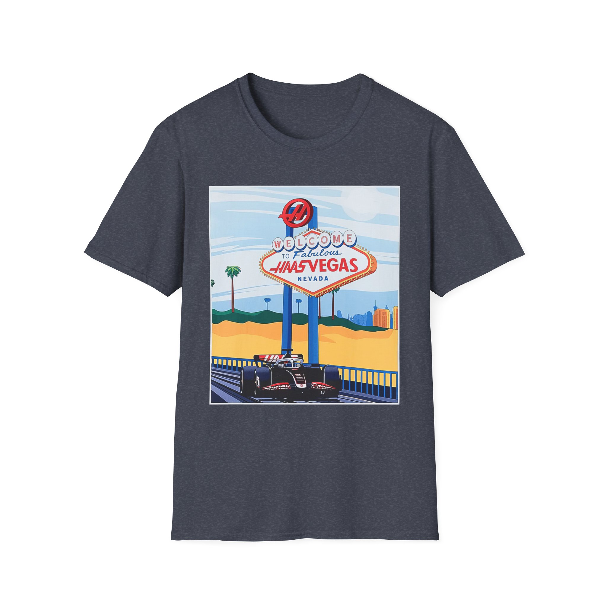Haas F1 Las vegas Gp Unisex Softstyle T-Shirt