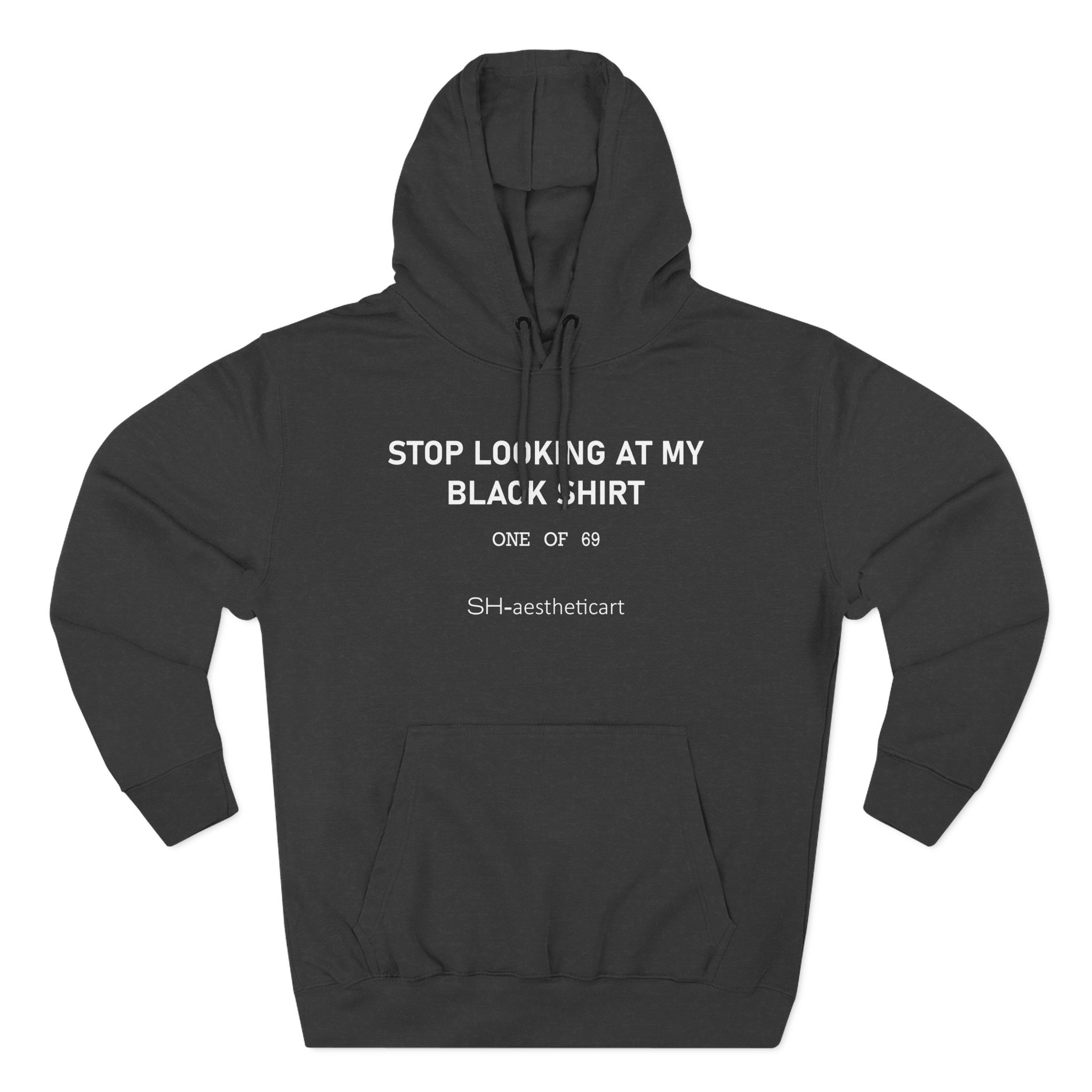 Stephanie Soo Stop Looking at My Black Three-Panel Fleece Hoodie