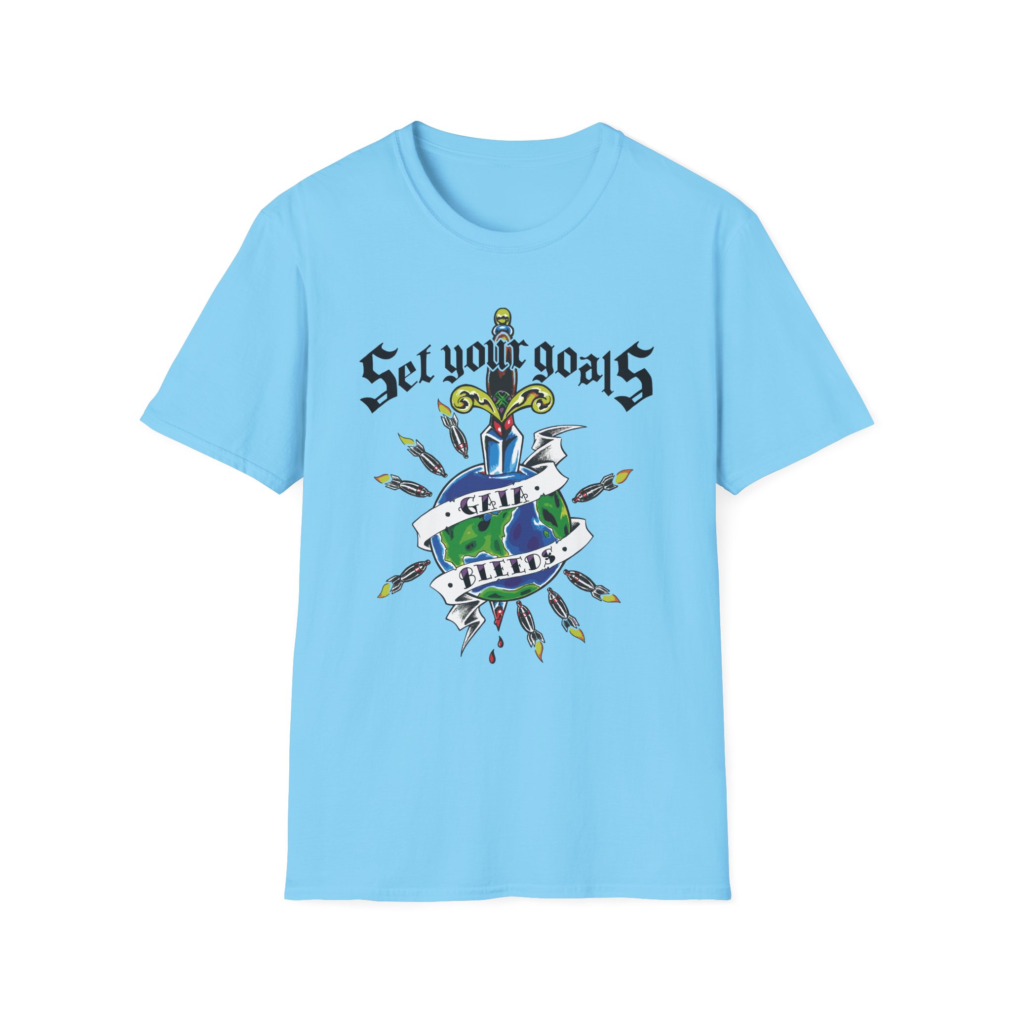 Set Your Goals Gaia Bleeds Unisex Softstyle T-Shirt